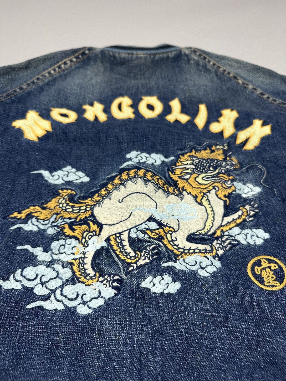 Indigo Vintage Indigo Mongolian Denim Sukajan Size US L / EU 52-54 / 3 - 11 Thumbnail