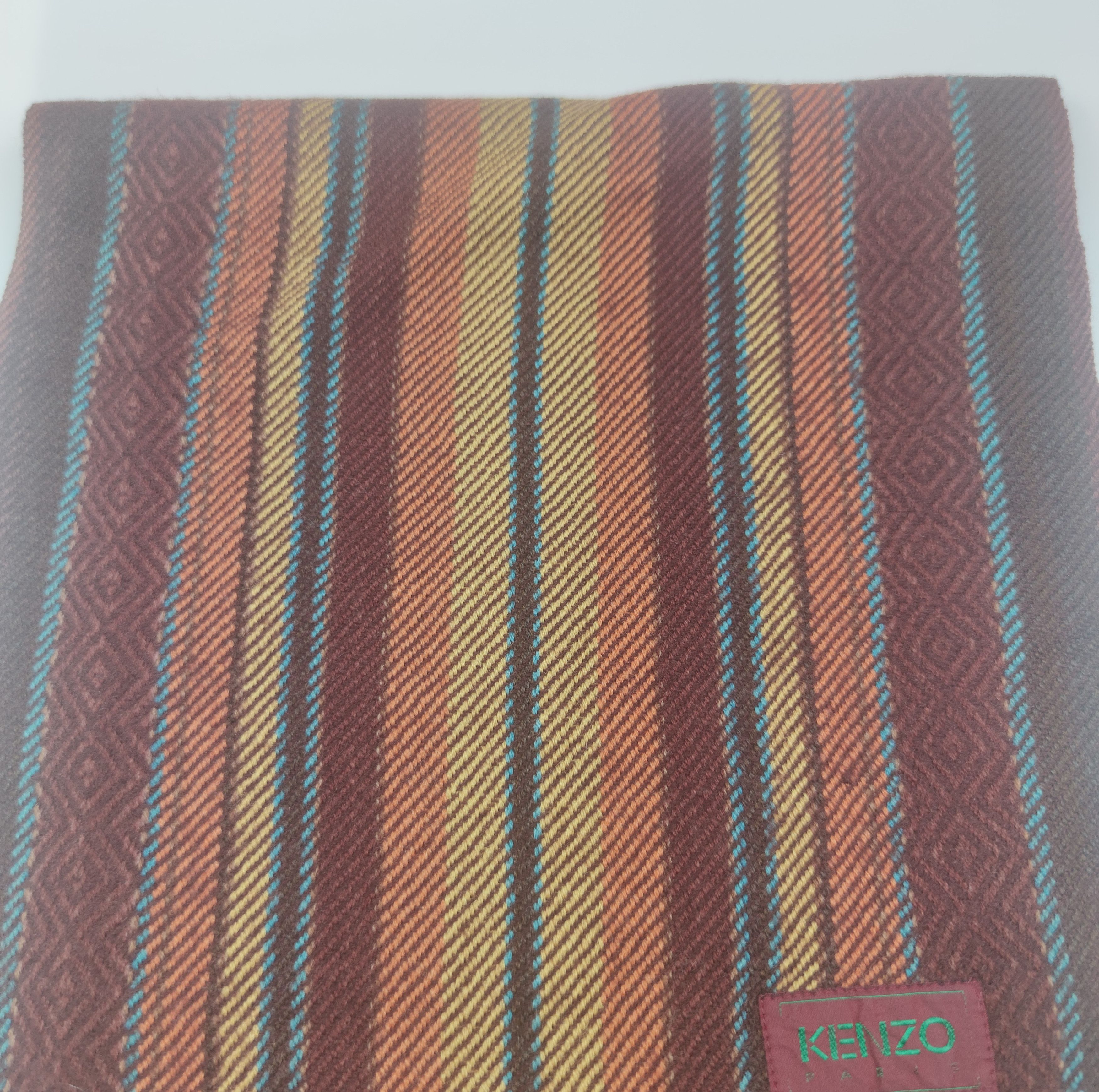 Vintage Kenzo Scarf/Muffler/Wool S431 Size ONE SIZE - 3 Thumbnail