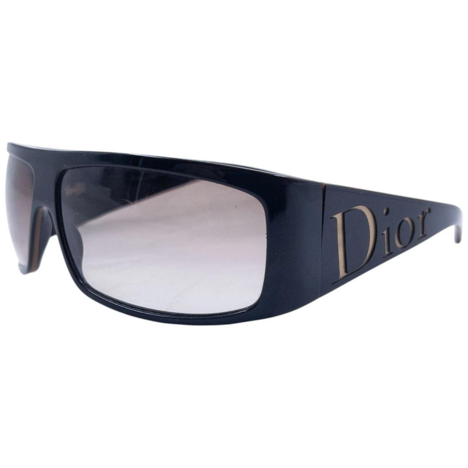 Dior Vintage 2000s Dior Embossed Shield Sunglasses Size ONE SIZE - 1 Thumbnail