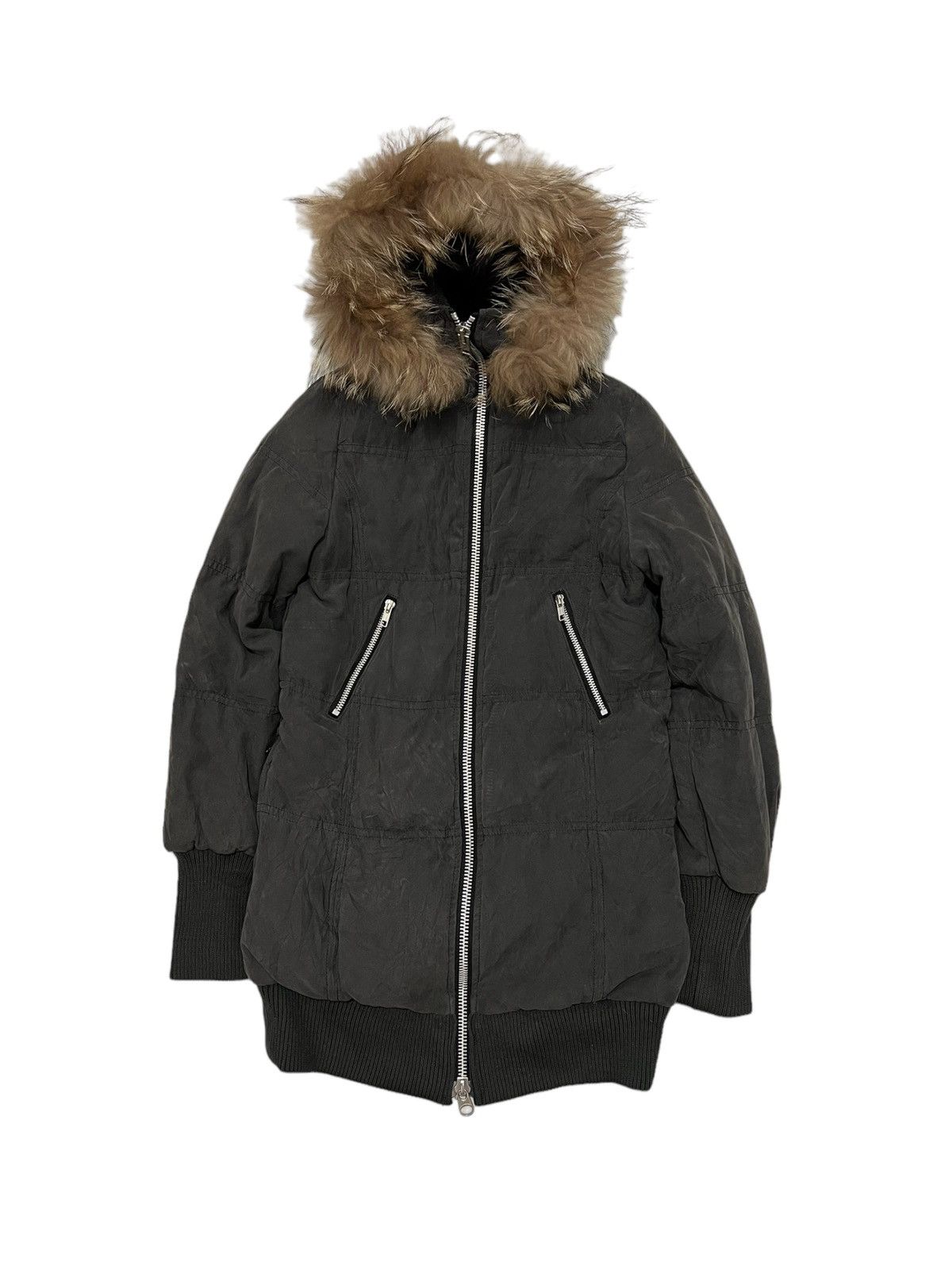 image of Archival Clothing x If Six Was Nine Melrose- Japanese Fur Hooded Ifsixwasnine Lgb Style in Dark Gre
