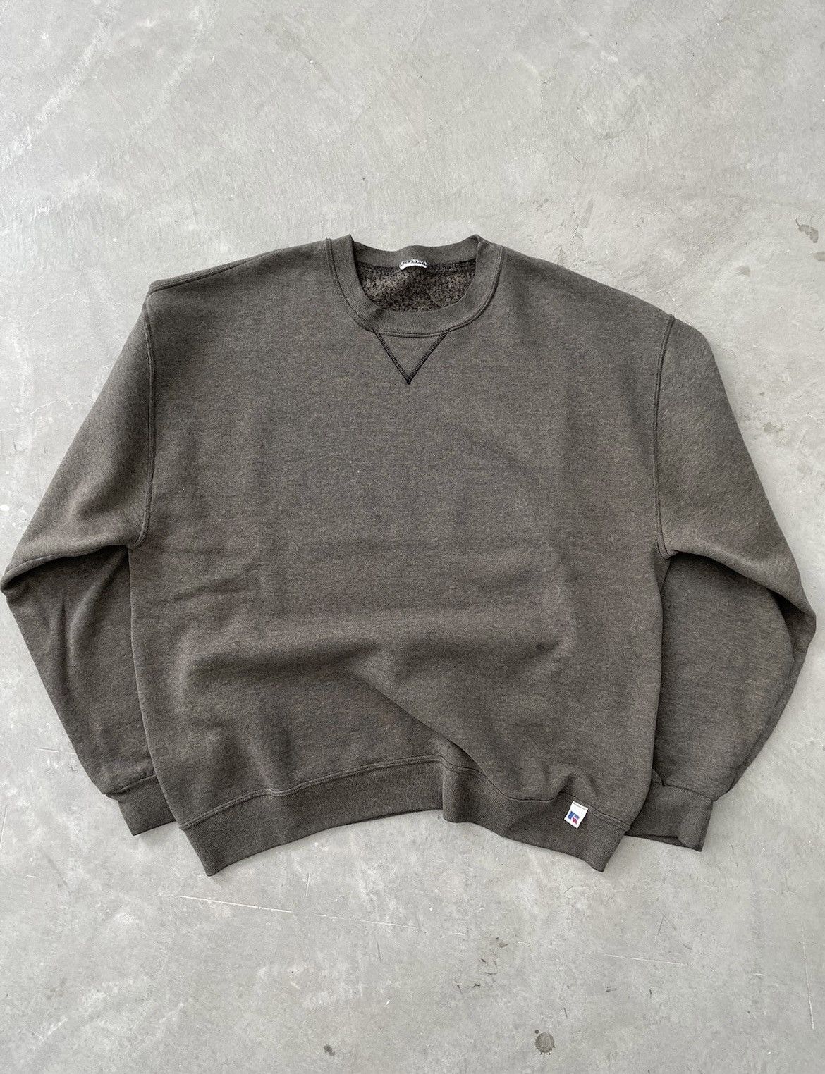 image of Russell Athletic Sweatshirt Crewneck Olive Green, Men's (Size Large)