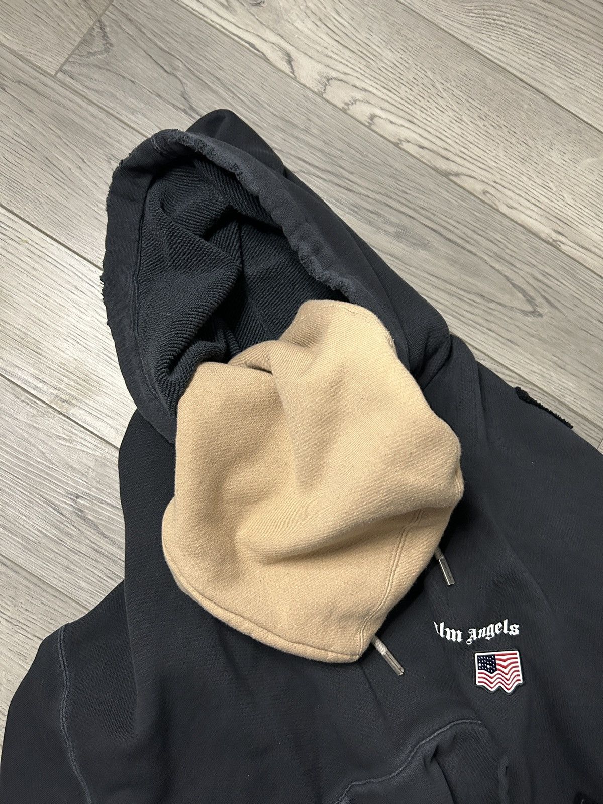 Palm Angels Palm Angels Double Hooded American Flag Mermaid Hoodie Size US M / EU 48-50 / 2 - 6 Thumbnail