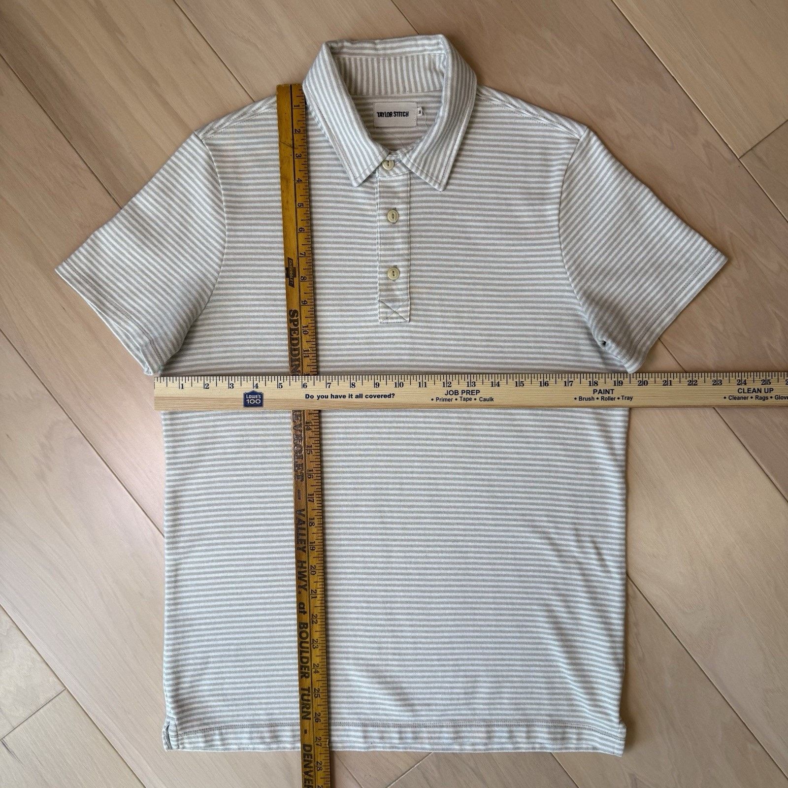 Taylor Stitch Taylor Stitch Polo Shirt 38 Natural Oatmeal Short Sleeve Size US S / EU 44-46 / 1 - 2 Thumbnail