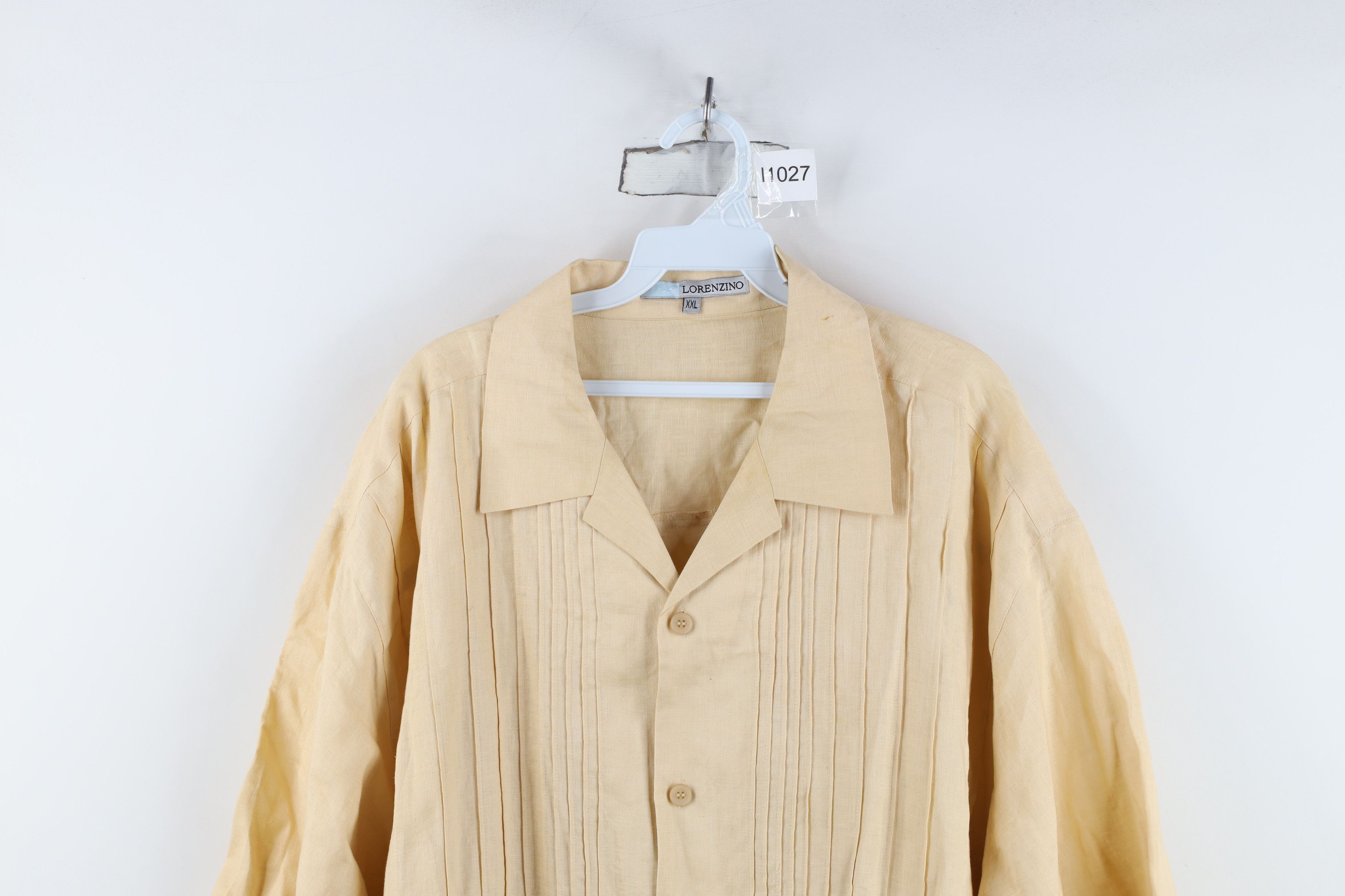 Vintage Vintage 90s Y2K Streetwear Linen Collared Button Shirt Size US XXL / EU 58 / 5 - 2 Thumbnail