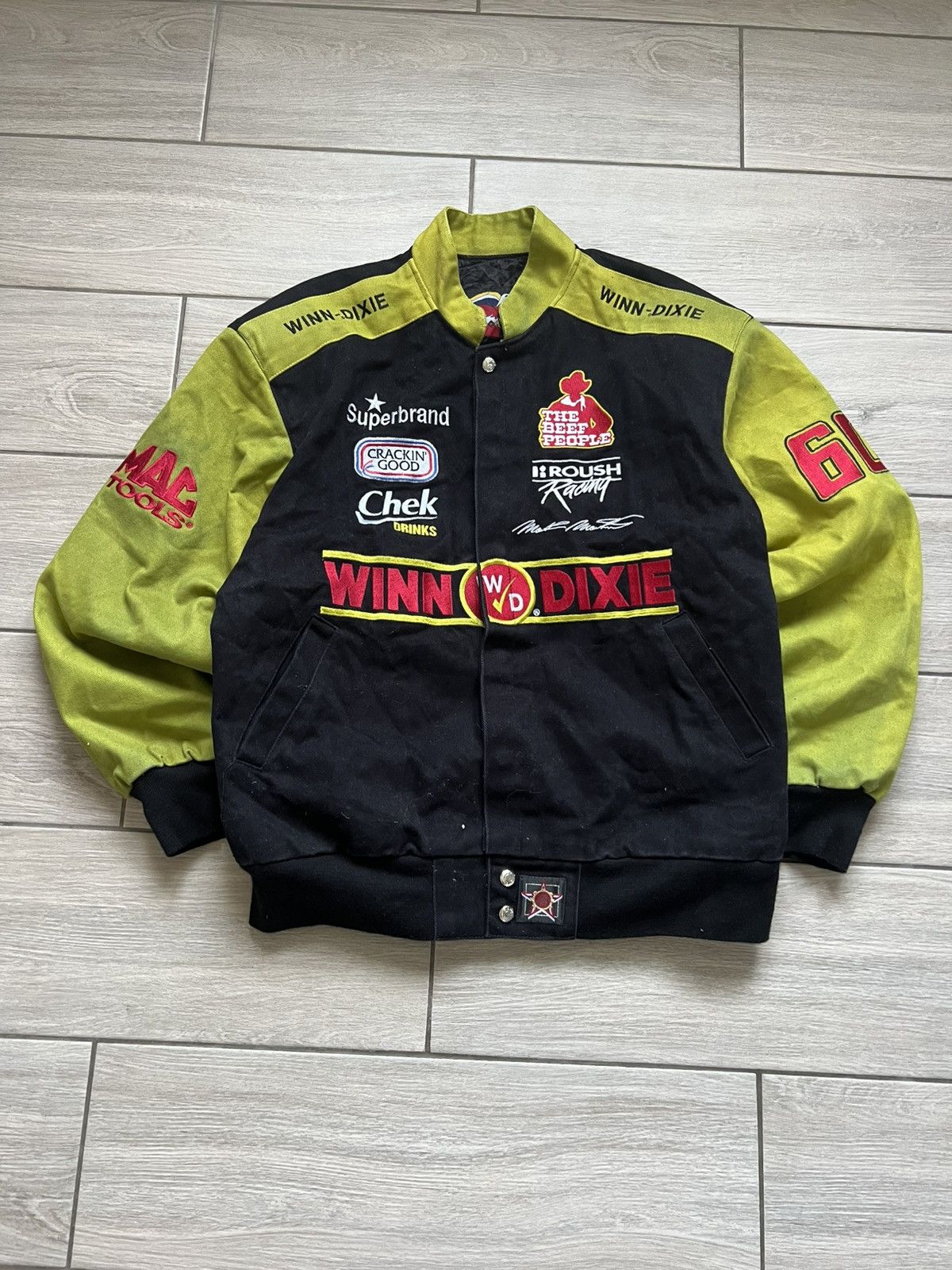NASCAR Vintage 1990's Pfizer Racing Mark Martin Nascar Jacket Size US M / EU 48-50 / 2 - 2 Thumbnail