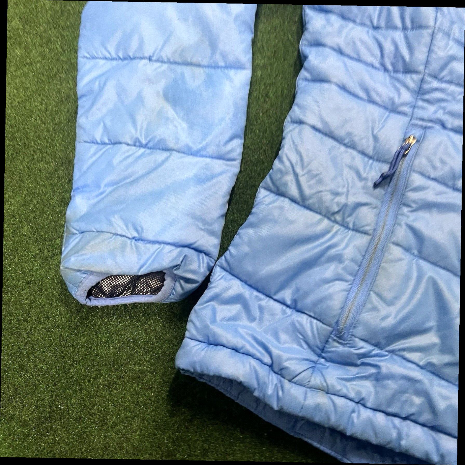 Vintage Columbia Jacket Women’s Larg Blue Full Zip Logo Omni Heat Turbo Down Puffer Coat Size L / US 10 / IT 46 - 2 Thumbnail