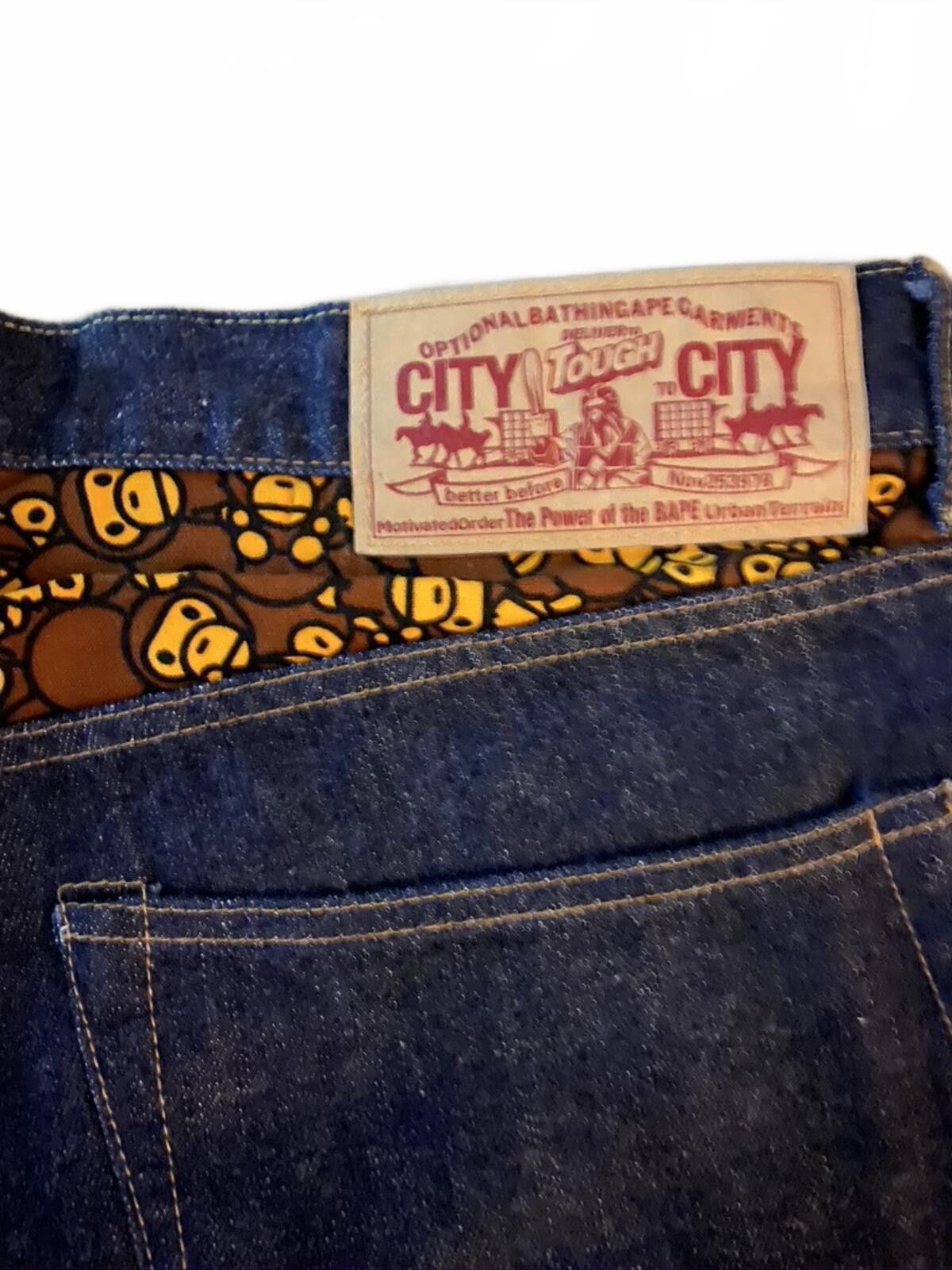 Other BAPE x Baby Milo All Over Patter Selvedge Jeans XL 38x32 Size US 38 / EU 54 - 2 Thumbnail