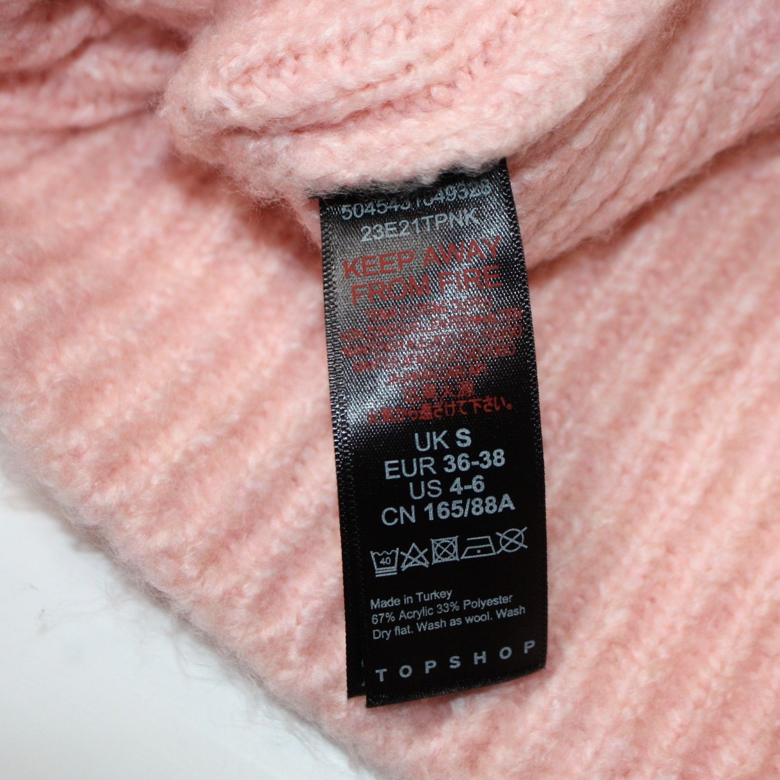 Topshop Crop Balloon Sleeve Sweater in Pink & size Small or US 4-6 Size S / US 4 / IT 40 - 7 Thumbnail