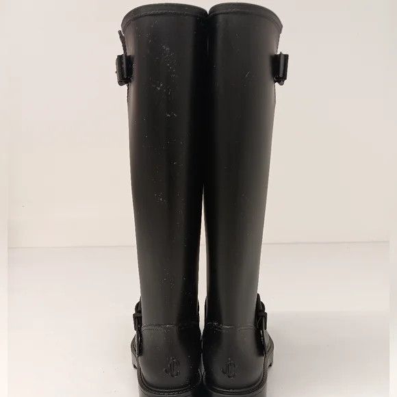 Jimmy Choo Jimmy Choo Yael Buckled Rubber Knee High Rain Boots-EU36/US6 Size US 6 / IT 36 - 13 Thumbnail