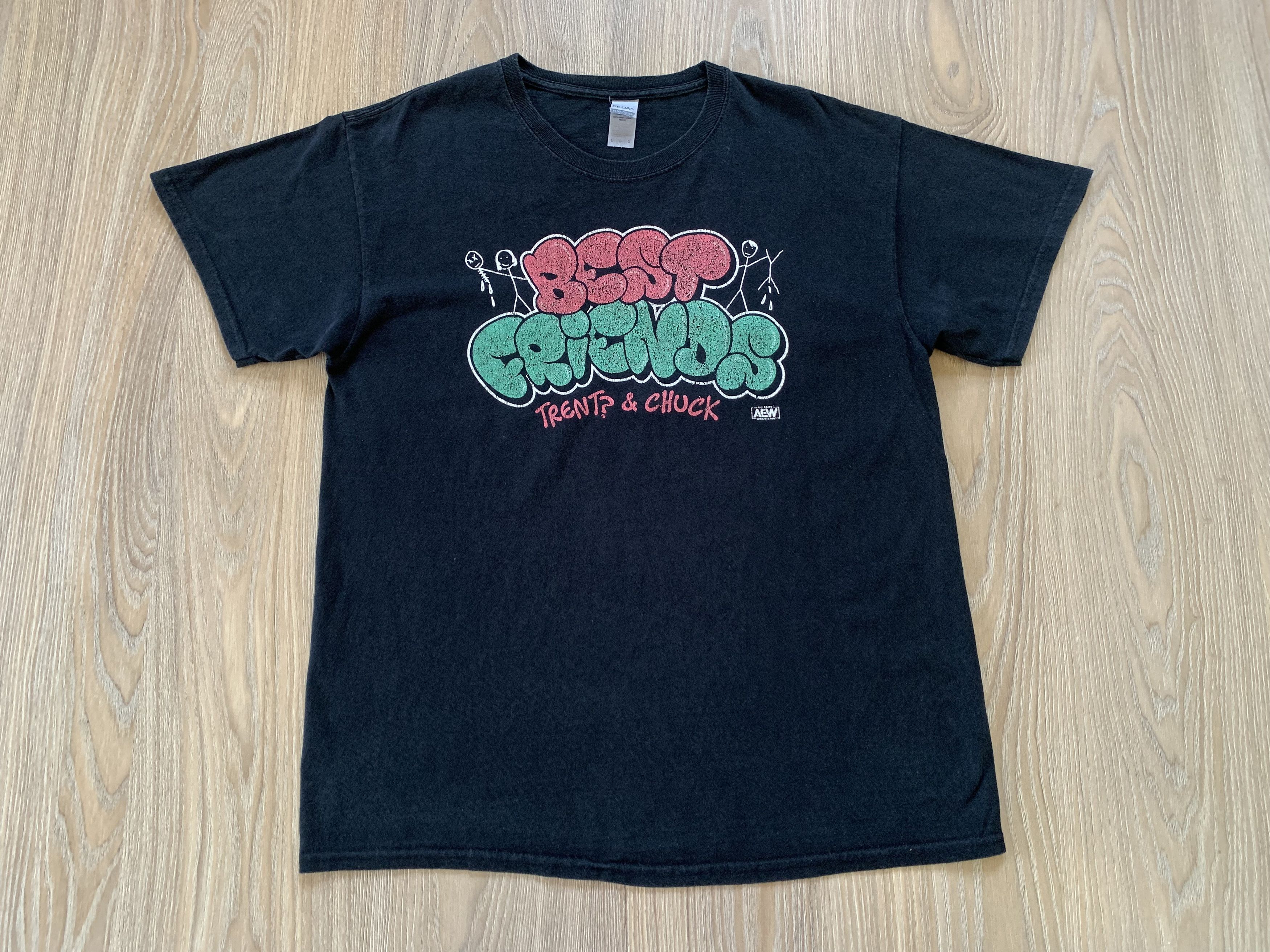 WWE Gildan All Elite Wrestling Best Friends Logo T-Shirt Size US L / EU 52-54 / 3 - 2 Thumbnail
