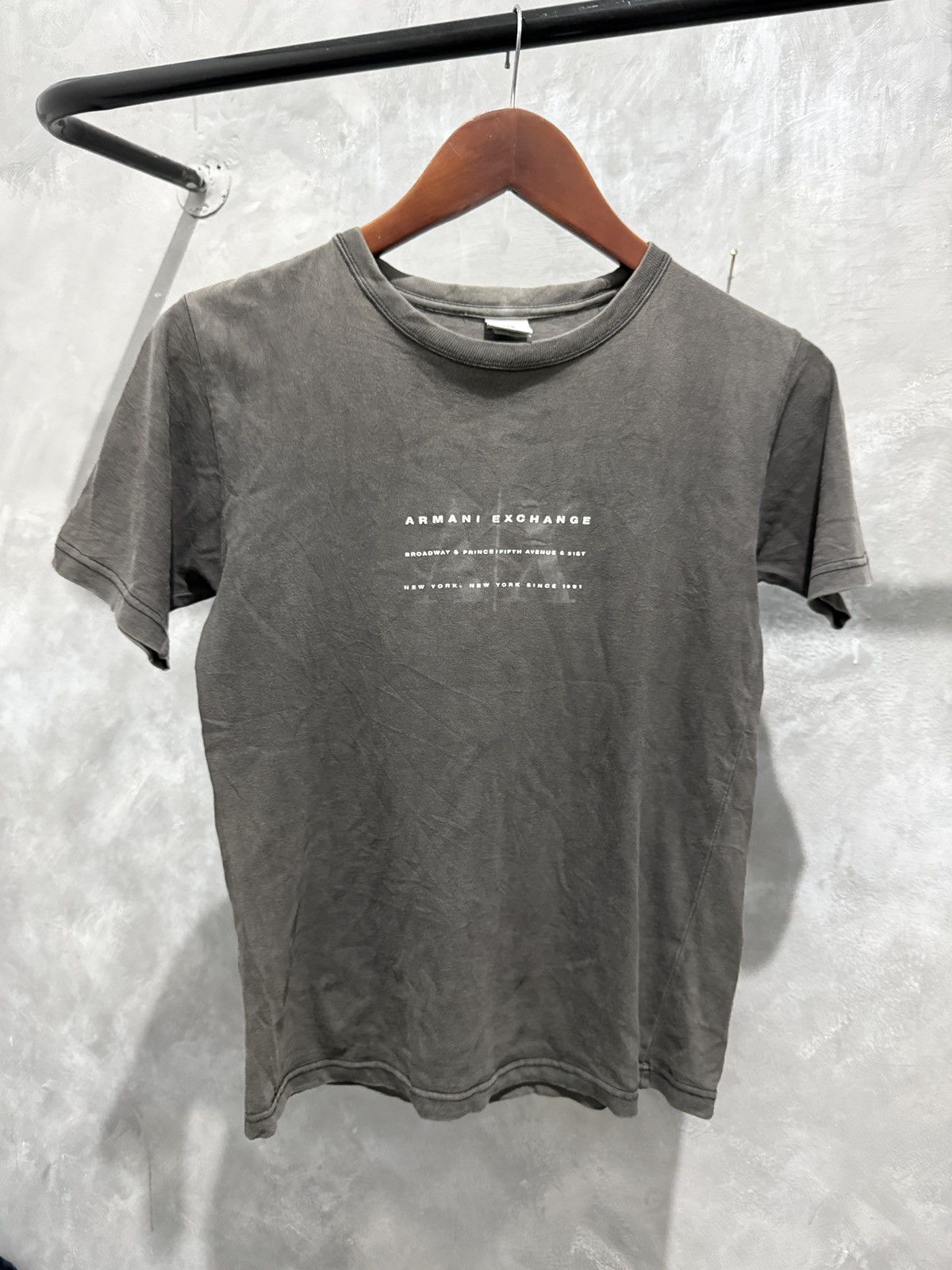 Armani Exchange Rare Vintage Faded Black Armani Exchange T Shirt Size US S / EU 44-46 / 1 - 4 Thumbnail