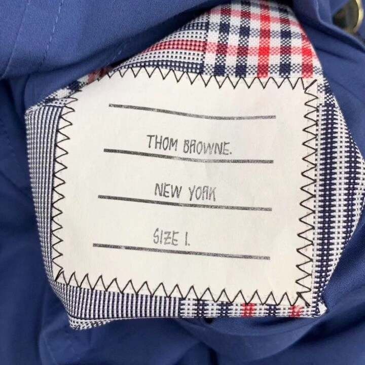 Thom Browne Thom Browne Blue Check Cotton Trench Coat Size US S / EU 44-46 / 1 - 5 Thumbnail