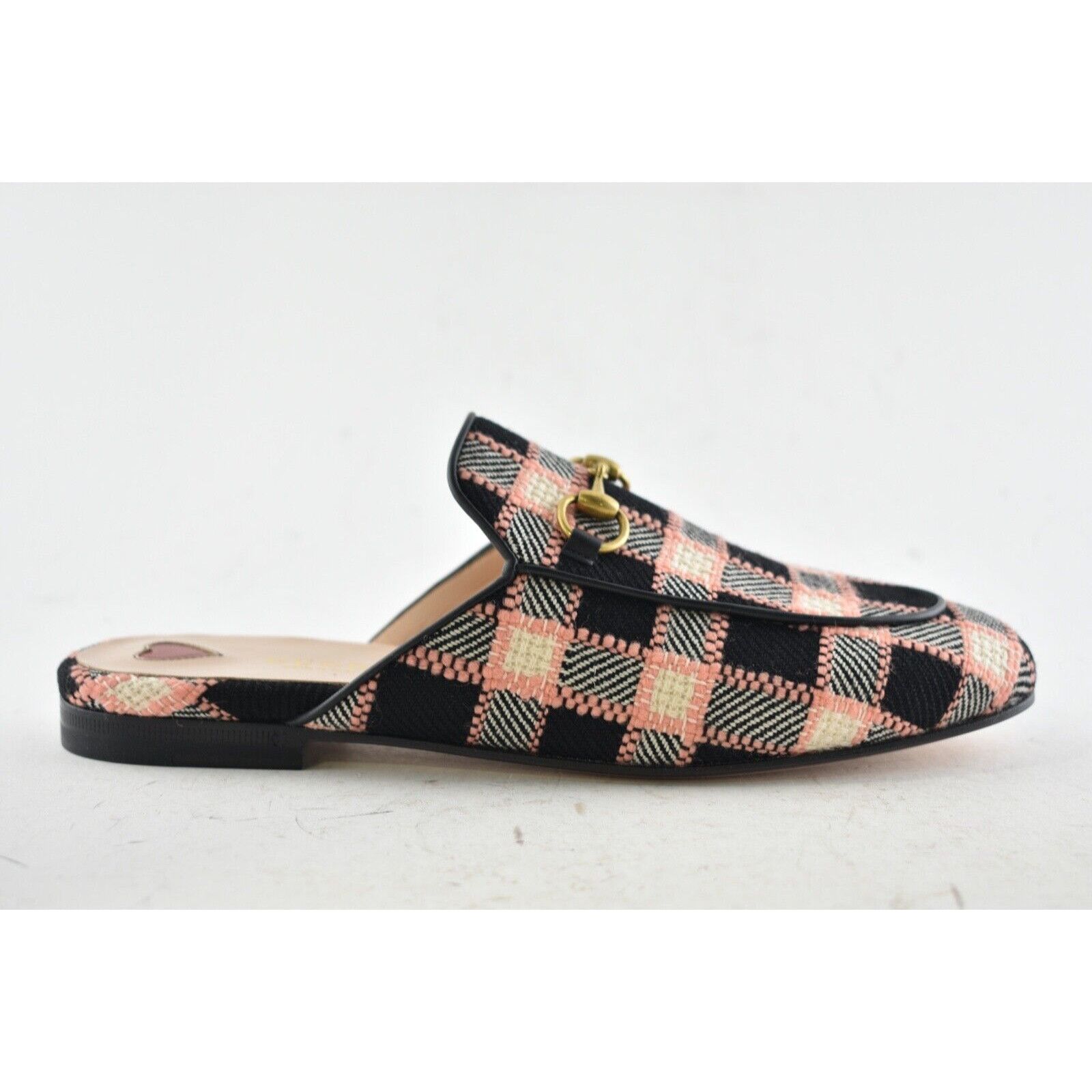 Gucci Gucci Princetown Black Pink Fancy Tweed Loafer Size US 7.5 / IT 37.5 - 3 Thumbnail