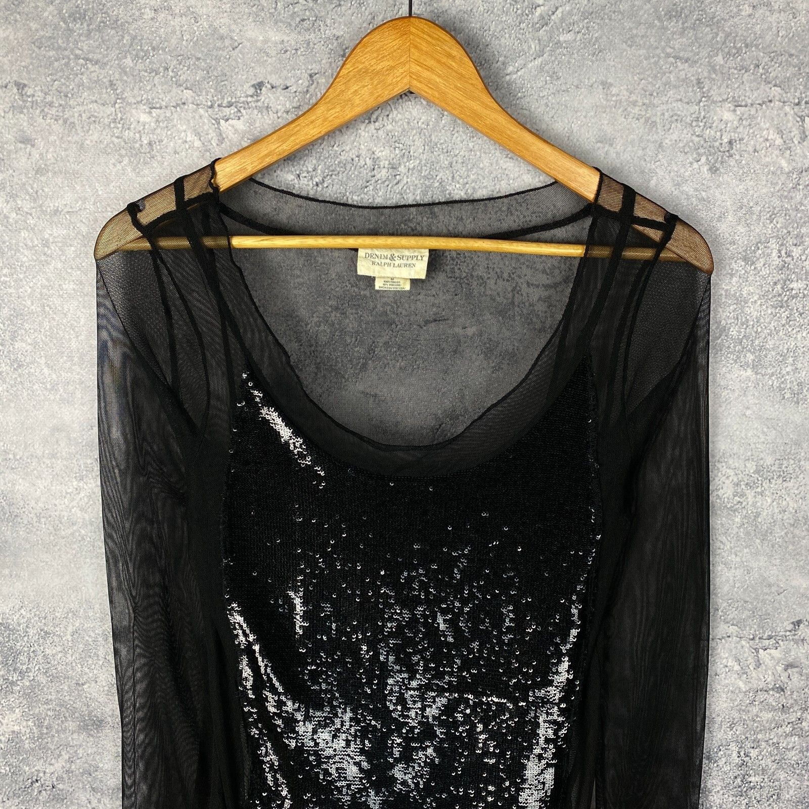 Denim & Supply Ralph Lauren Denim Supply Ralph Lauren Women's Top Size M Black ` Size M / US 6-8 / IT 42-44 - 2 Thumbnail