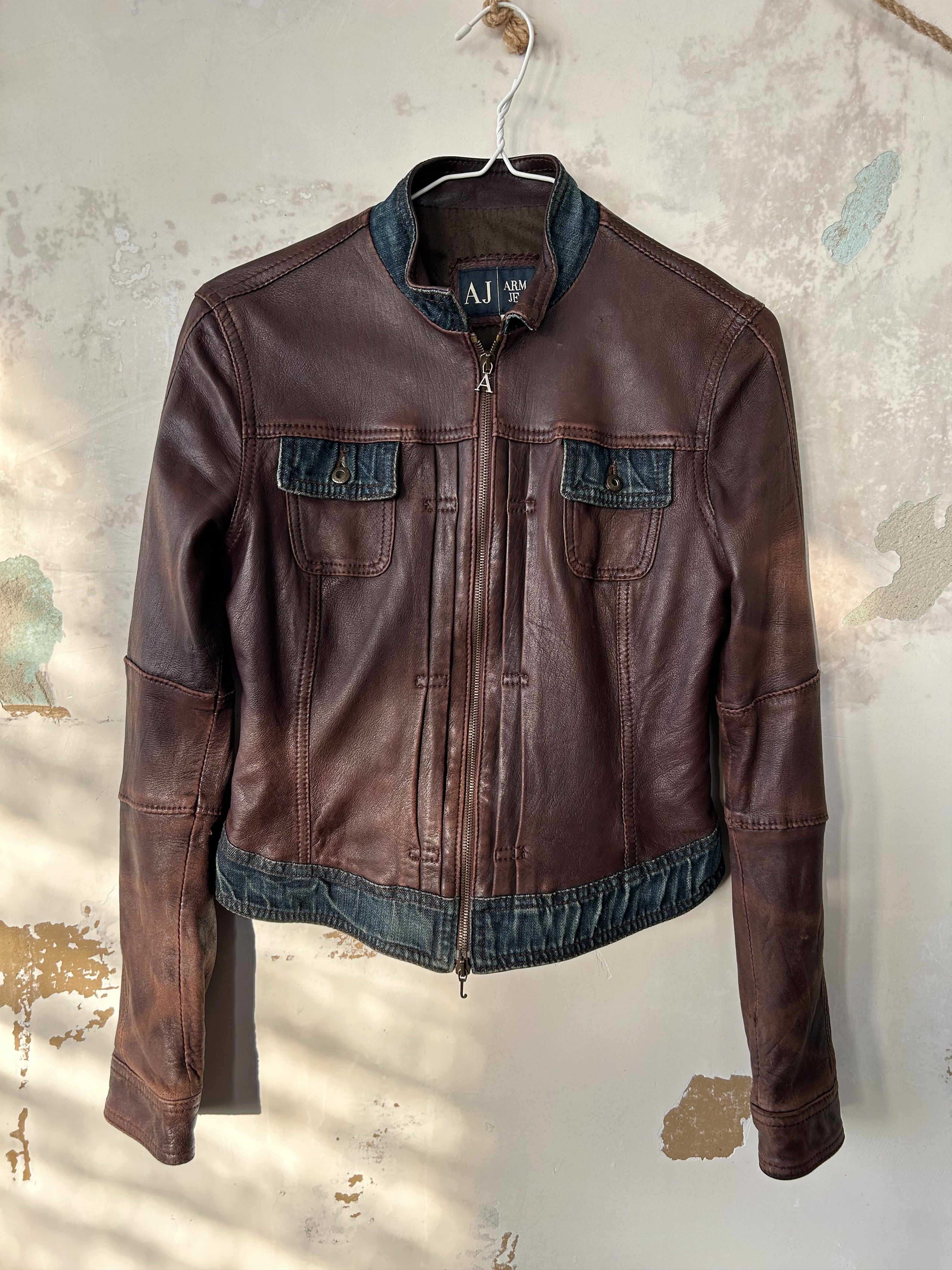 Armani Armani Jeans Leather Jacket Women's size us6 Size M / US 6-8 / IT 42-44 - 1 Thumbnail