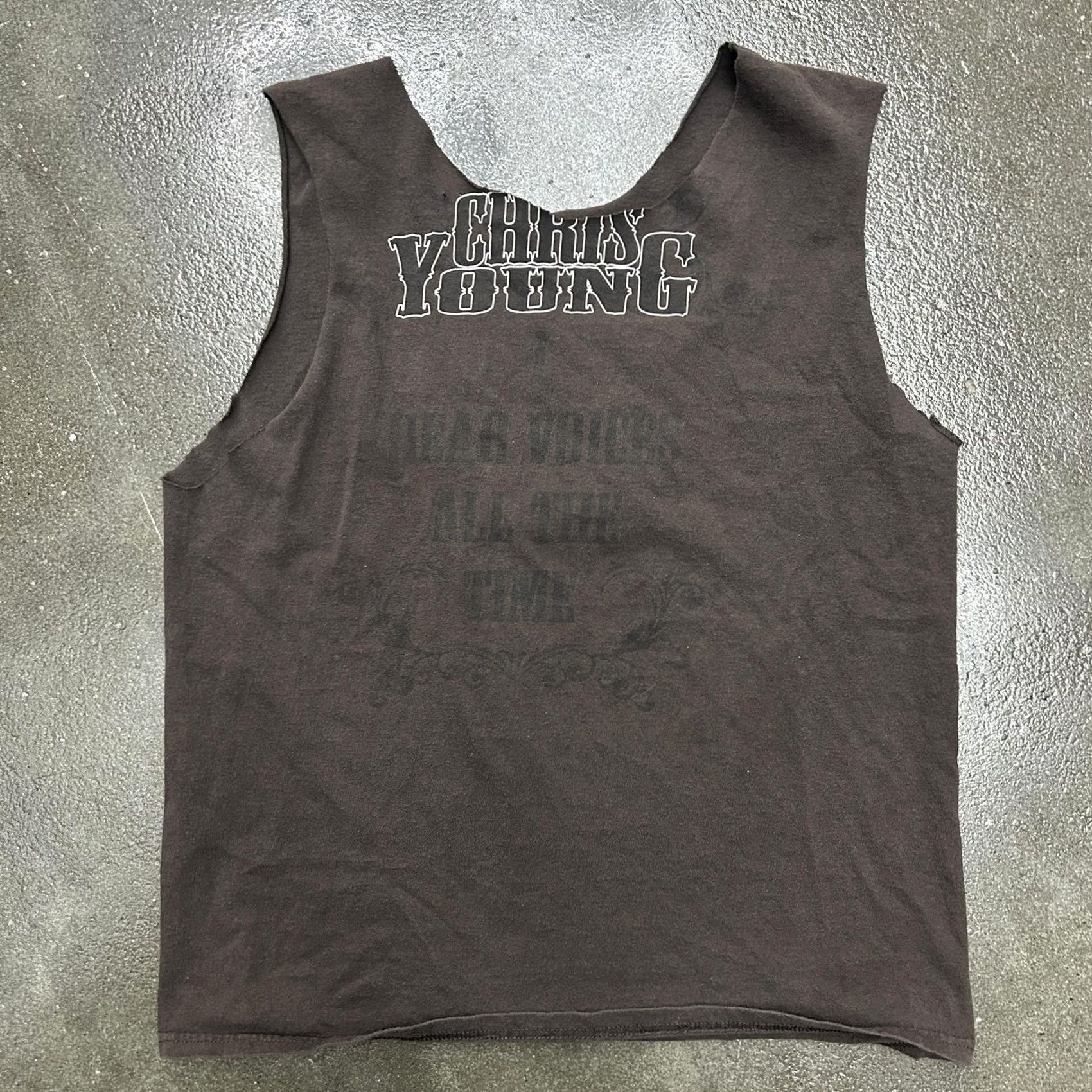 Vintage Chris Young Voices Shirt Mens Large Black Crew Neck Sleeveless Tank Top Tour Graphic Print Country Music Size US L / EU 52-54 / 3 - 3 Thumbnail