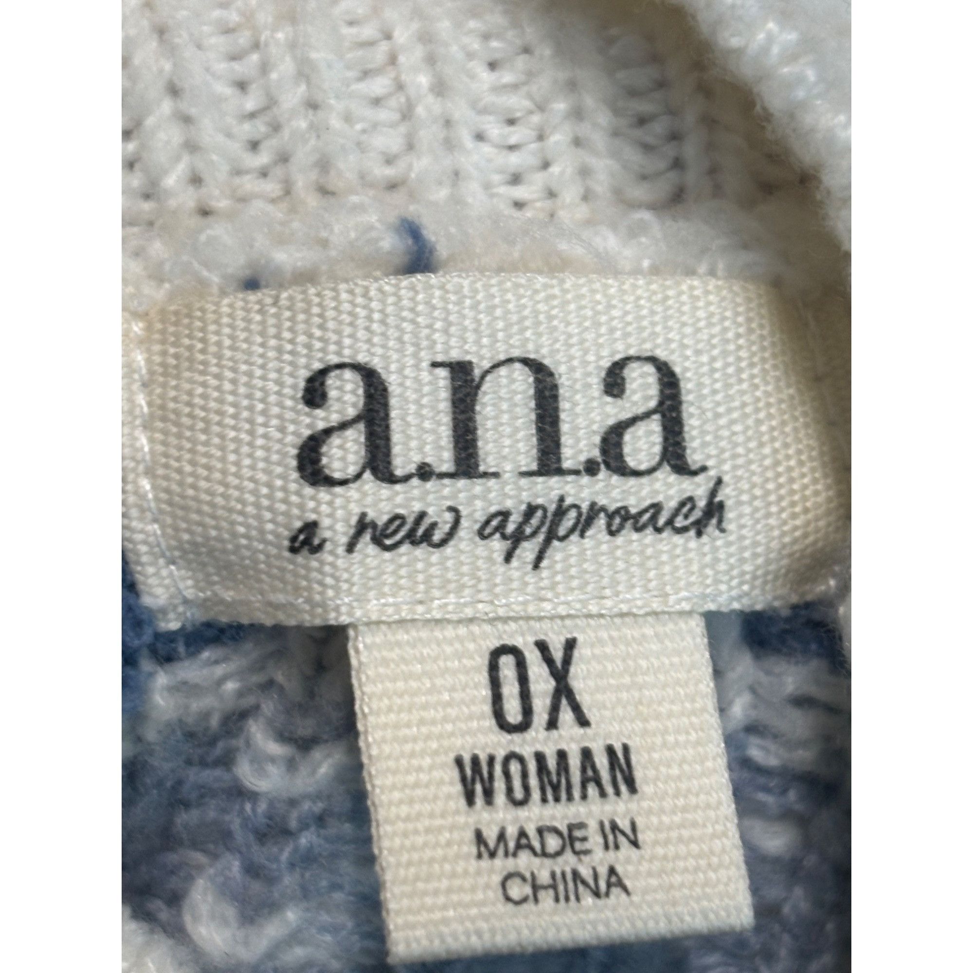 Other a.n.a. Mock Neck Textured Nordic Sweater, Whisper Pattern, S Size ONE SIZE - 6 Thumbnail