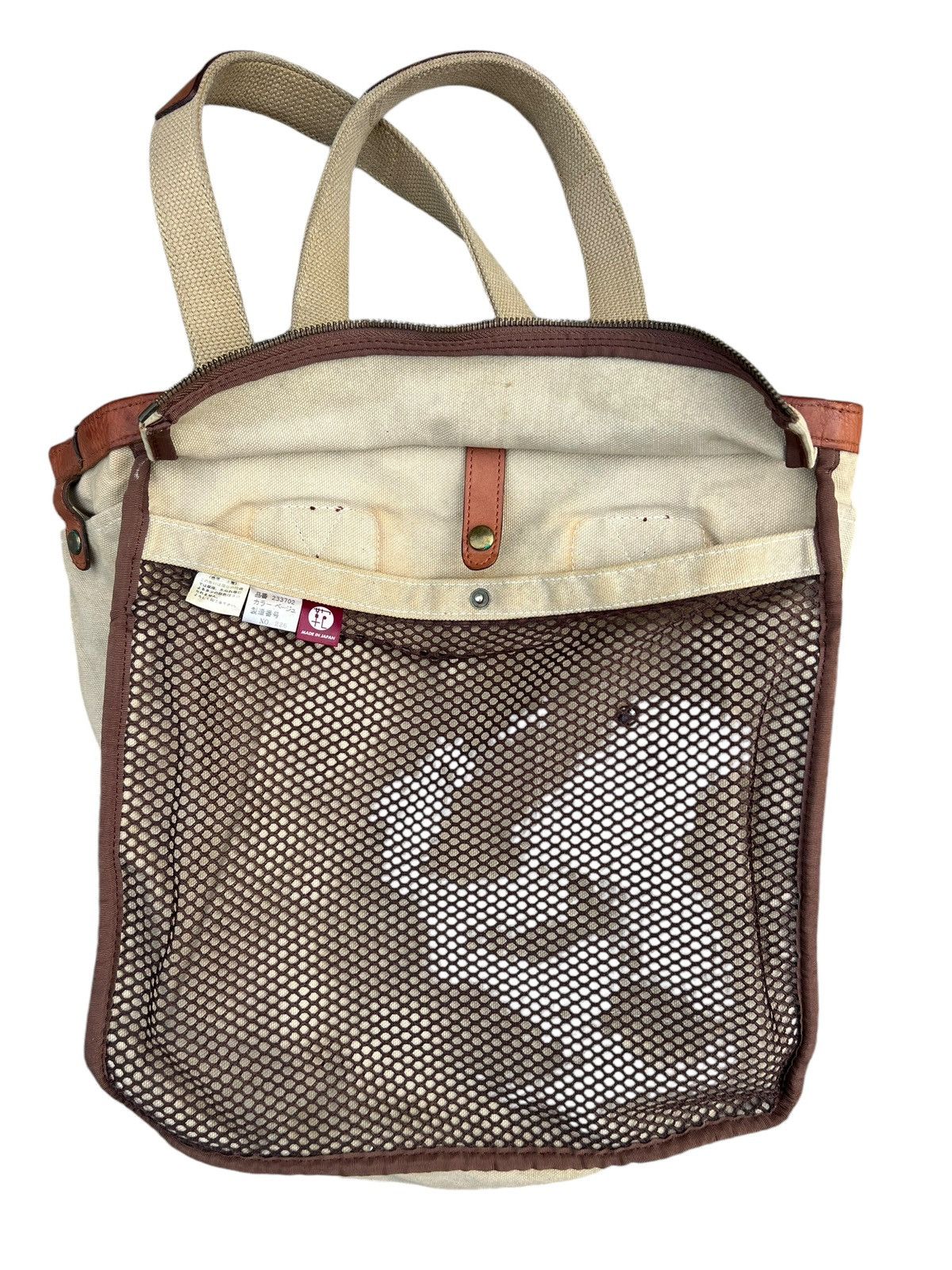 Leather Vintage Silver Lake Club Japan Dirty Muddy Canvas Tote Bag Size ONE SIZE - 21 Thumbnail