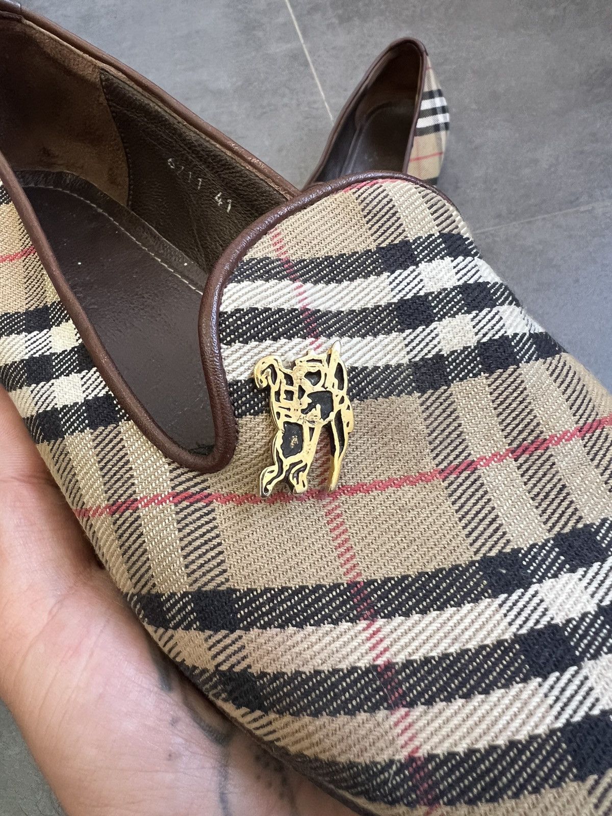 Burberry Burberry Nova Check Felt Loafers Size US 8 / EU 41 - 5 Thumbnail