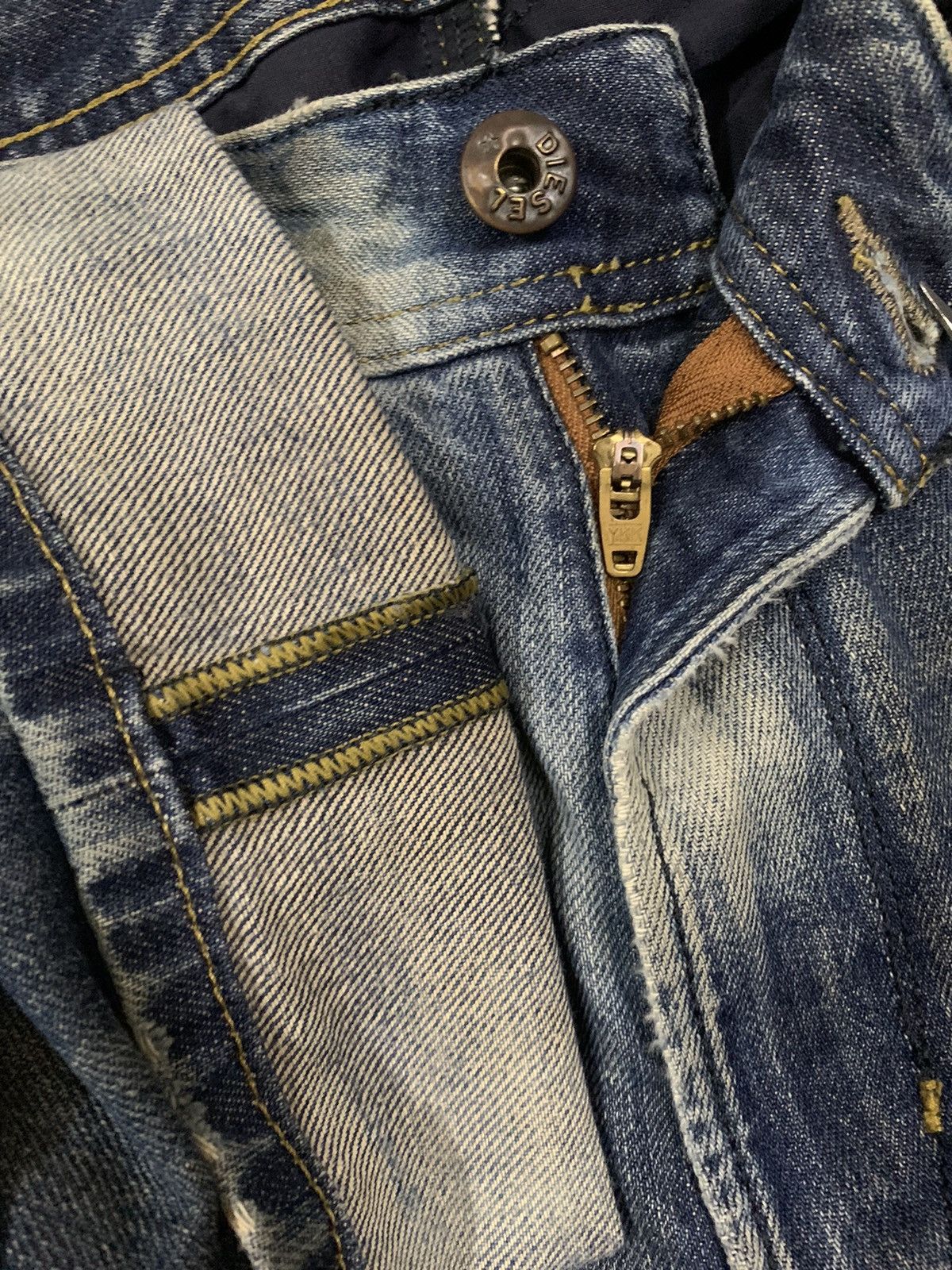 Diesel Diesel Industry Krayver Acid Wash Distressed Grunge Jeans Size US 32 / EU 48 - 4 Thumbnail
