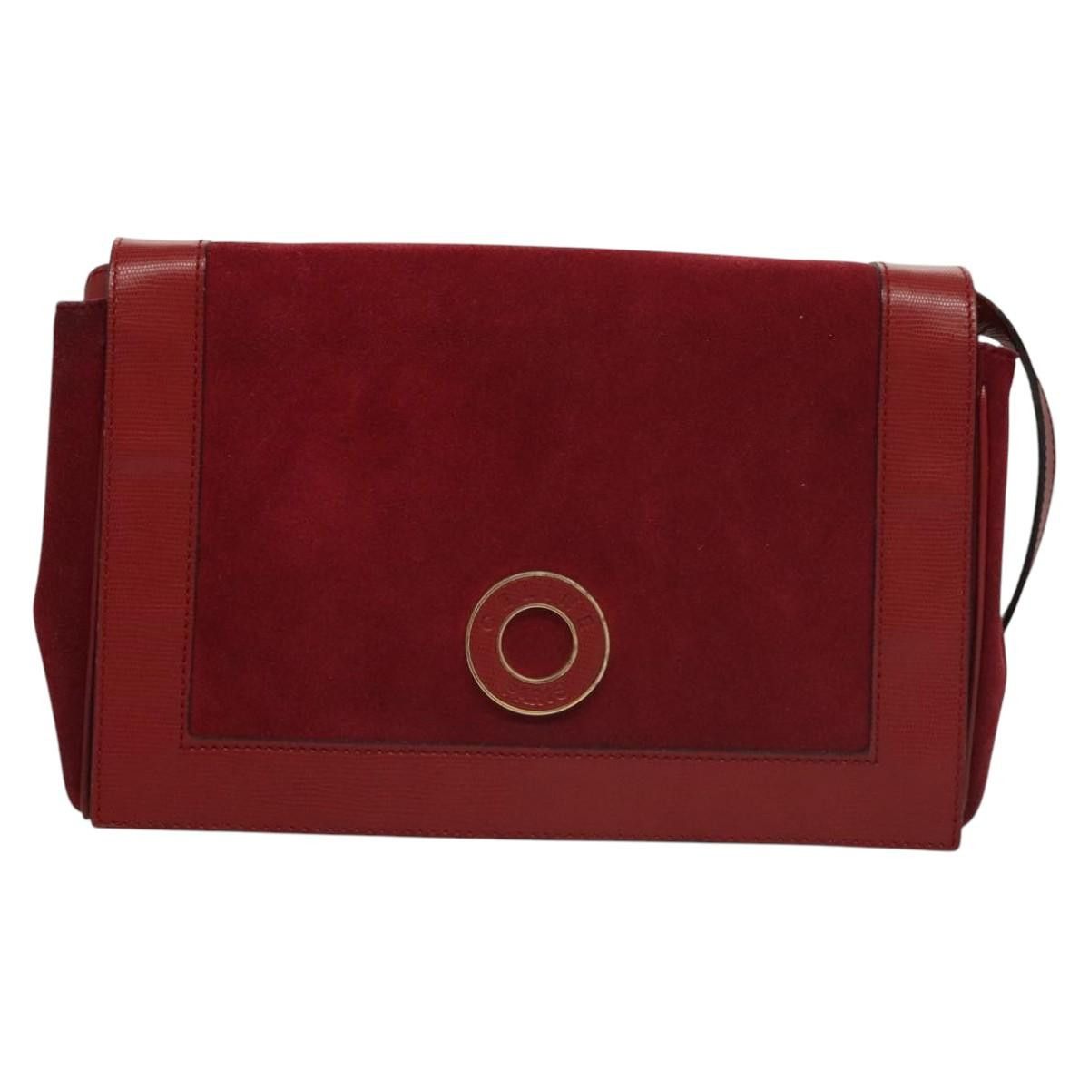 Celine CELINE Shoulder Bag Suede Leather Red Gold Size ONE SIZE - 2 Thumbnail
