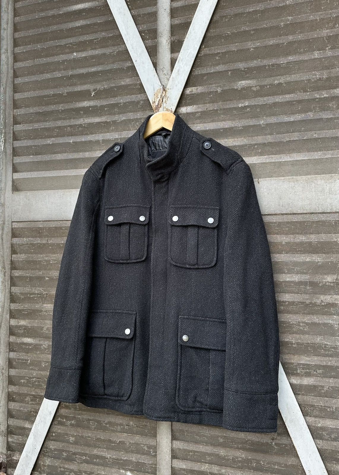 Hugo Boss 👹Hugo Boss Wool Utility Jacket Size US L / EU 52-54 / 3 - 7 Thumbnail