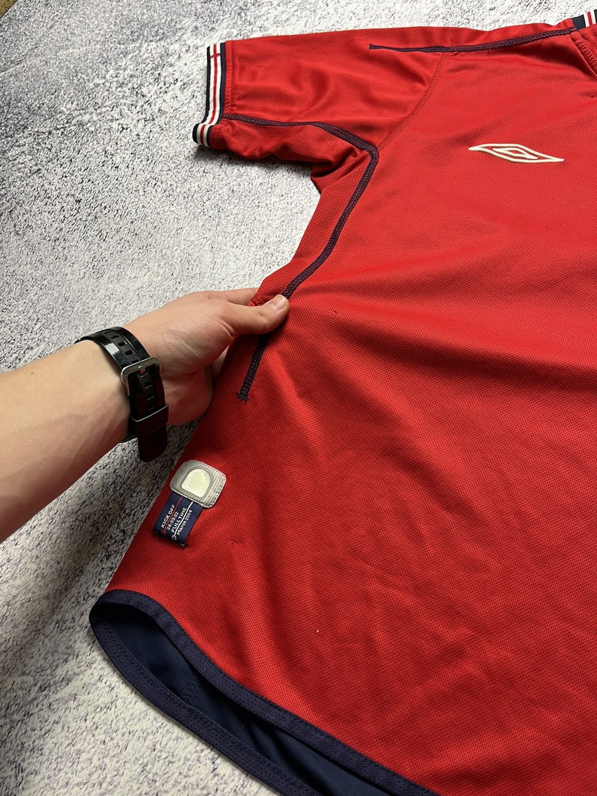 Umbro Umbro England Team Reversible Soccer Jersey 2004 Red/Navy Size US M / EU 48-50 / 2 - 13 Thumbnail