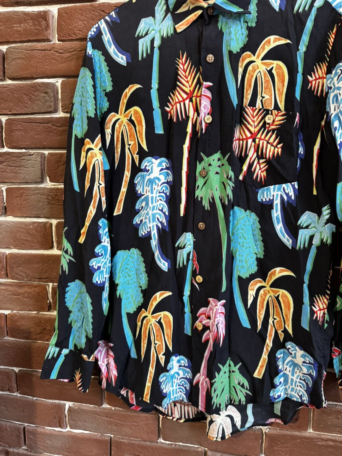 Our Legacy Rare Our Legacy Palm Trees Pattern 44 Rayon Button Up Shirt Size US S / EU 44-46 / 1 - 4 Thumbnail