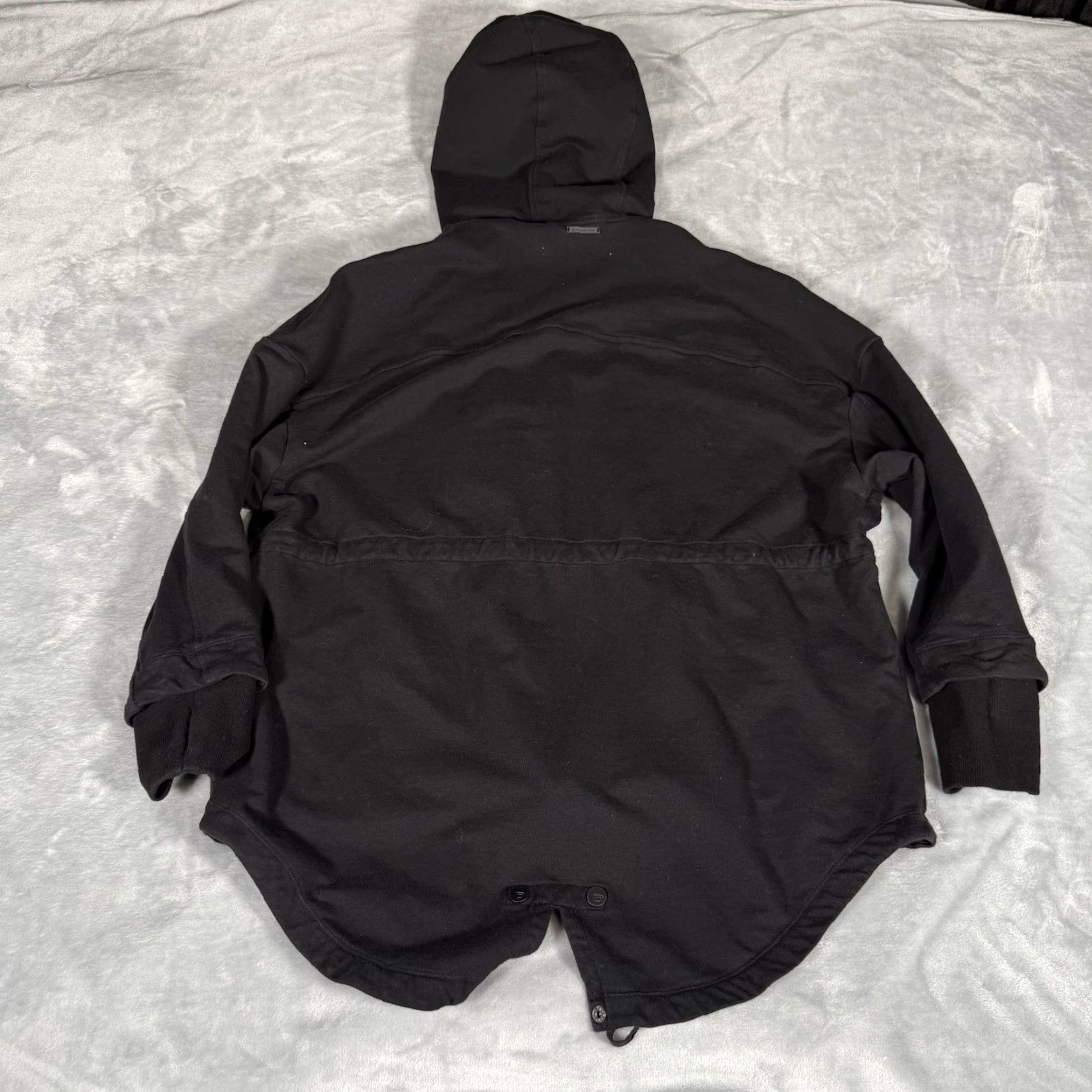 Blanc Noir Blanc Noir Yolo Anorak Coat Jacket Womens S Oversized Long Fit Stretch Black Jacket Womens S Black Cotton Zip Long Sleeve Hipster Casual Vintage: No Size S / US 4 / IT 40 - 6 Thumbnail