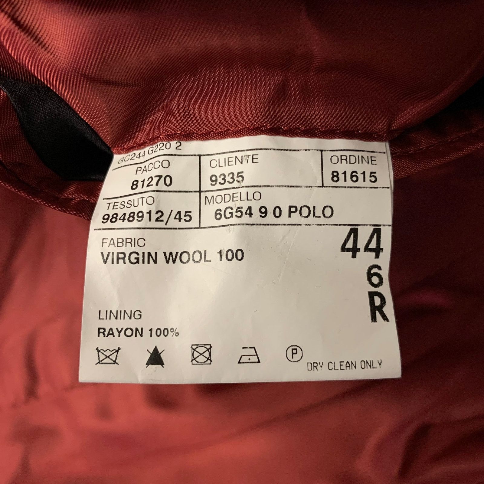 Ralph Lauren RALPH LAUREN Size 44 Red Wool Notch Lapel Sport Coat Size 44R - 8 Thumbnail
