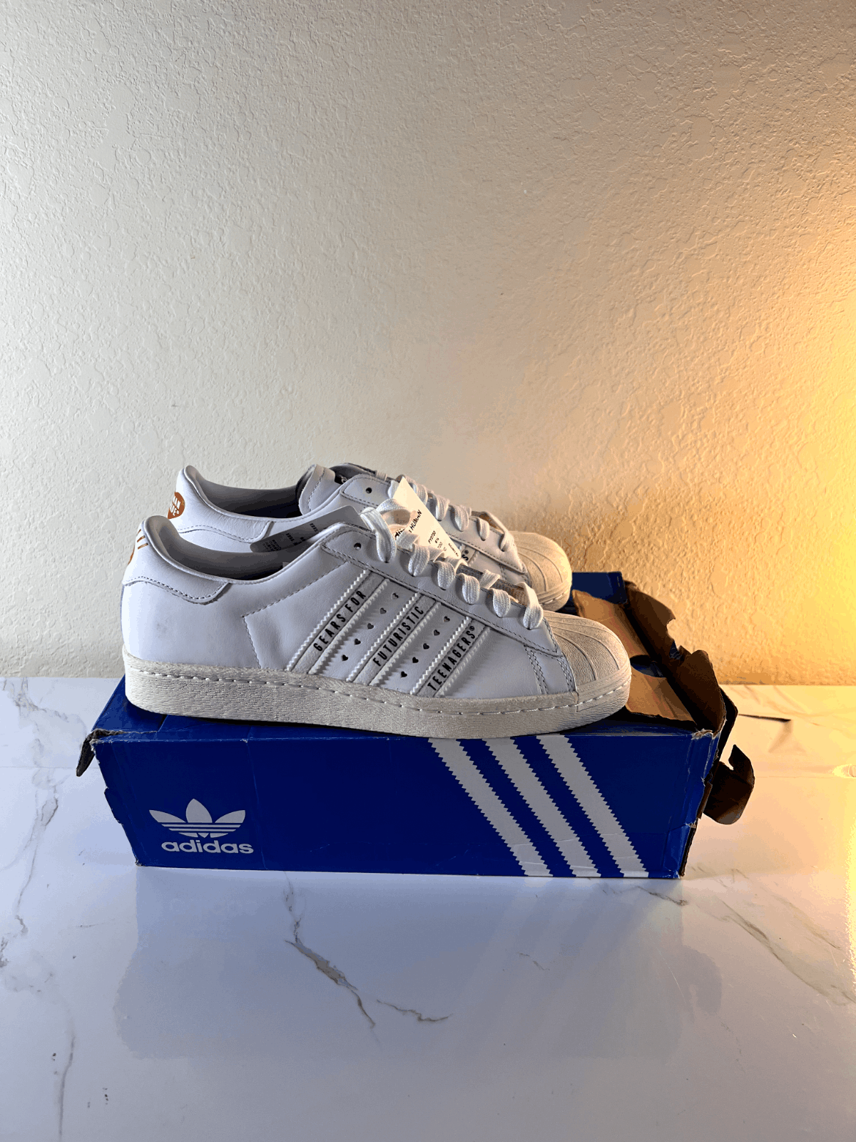 adidas gazelle silver green womens Adidas x Human Made Mens Superstar 80s Shoes – Extra Butter main image 0