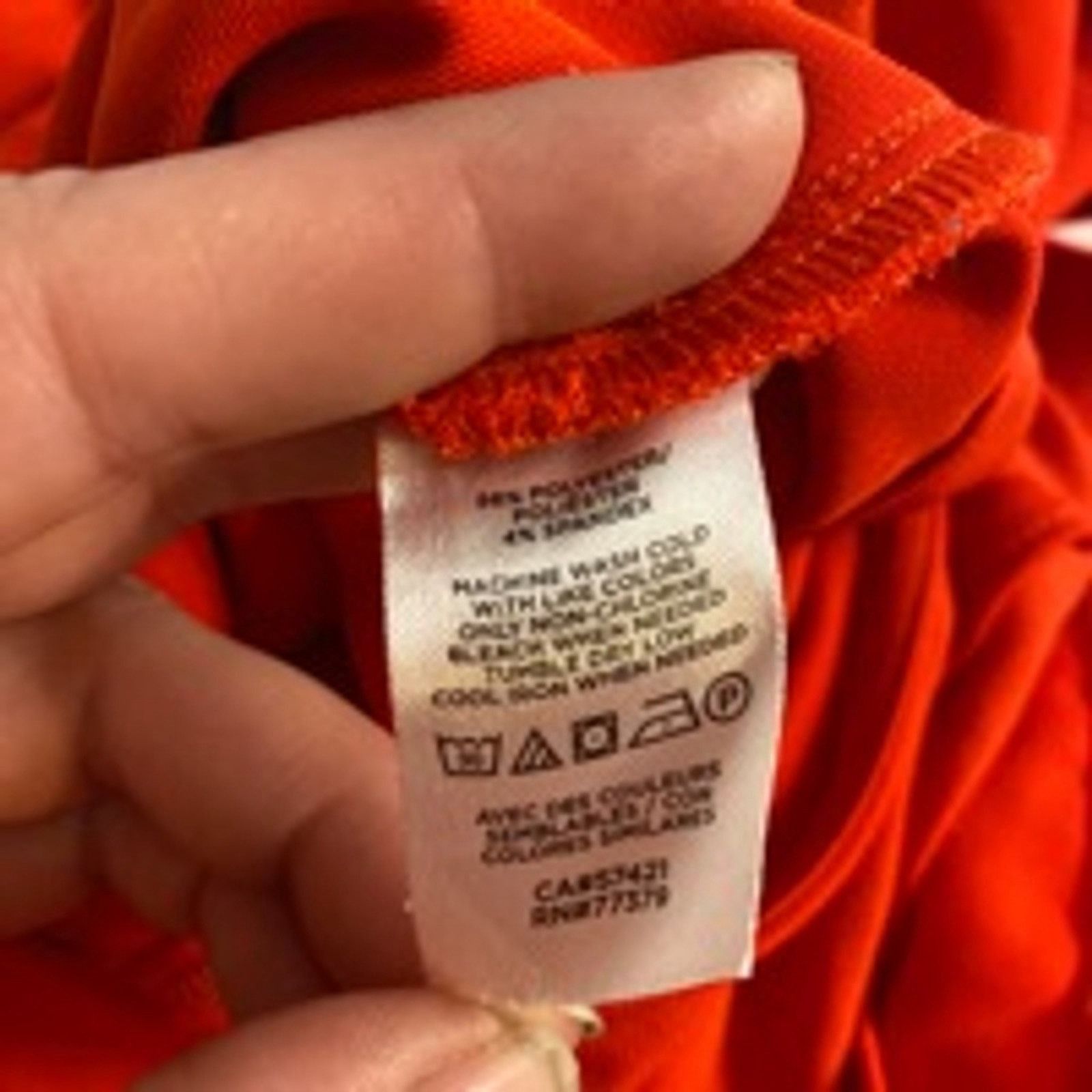 Ann Taylor Chic Modernist Minimalist Orange Belted Romper Petite L Size 22" - 4 Thumbnail