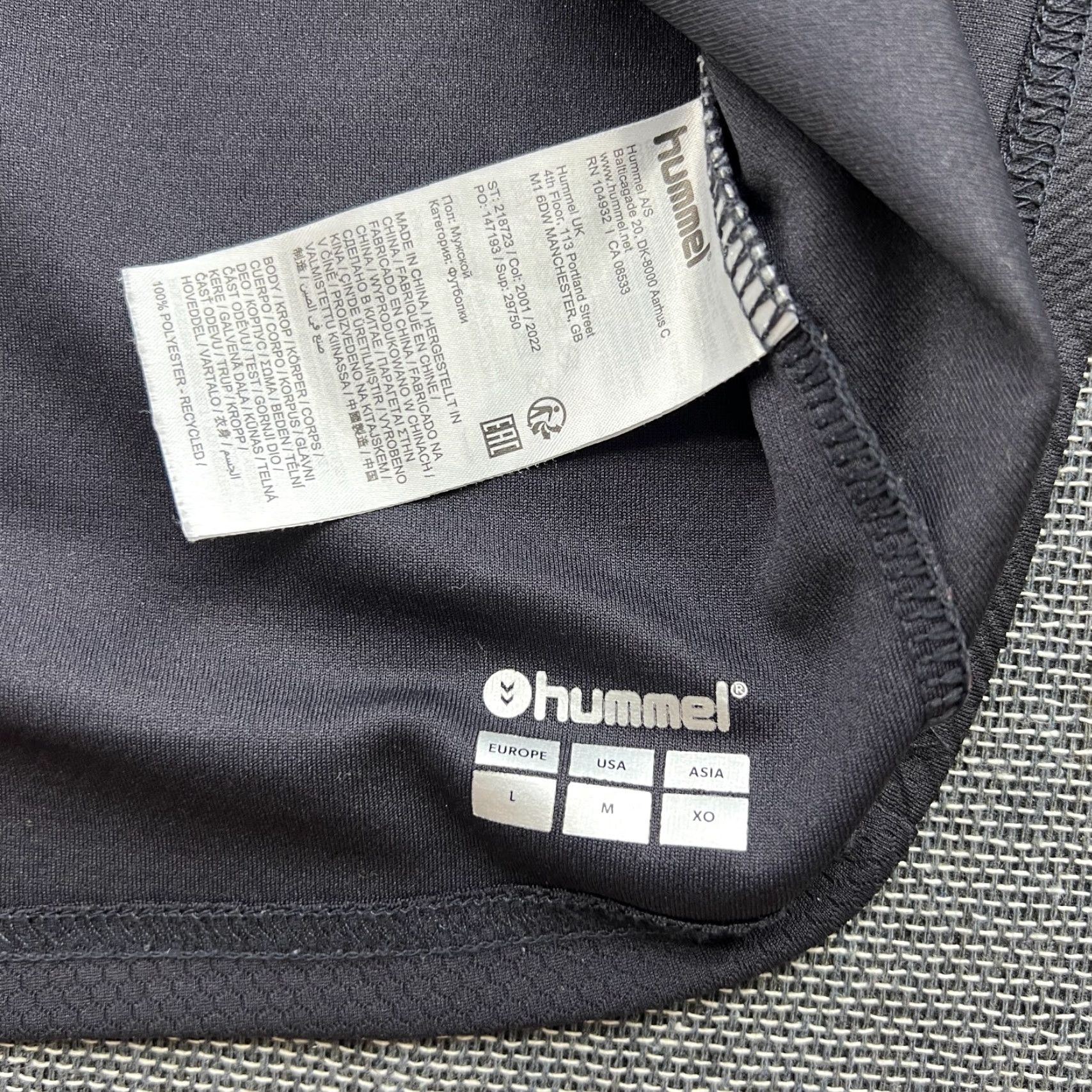 Hummel Hummel Denmark 2022 World Cup Third Mens Football Jersey Black Large Shirt Size US L / EU 52-54 / 3 - 7 Thumbnail