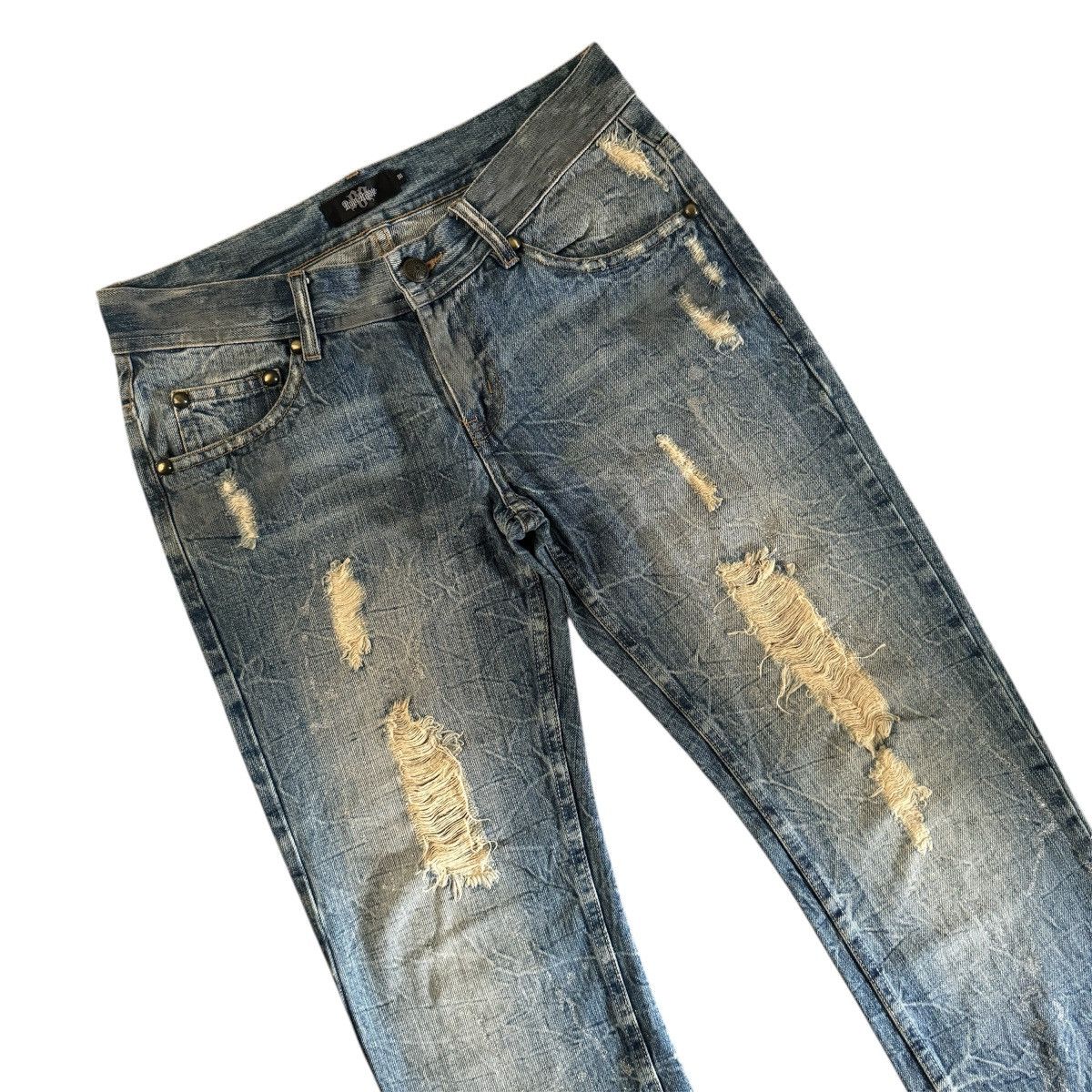 If Six Was Nine Distressed Ripped Japanese Jeans Size US 32 / EU 48 - 3 Thumbnail