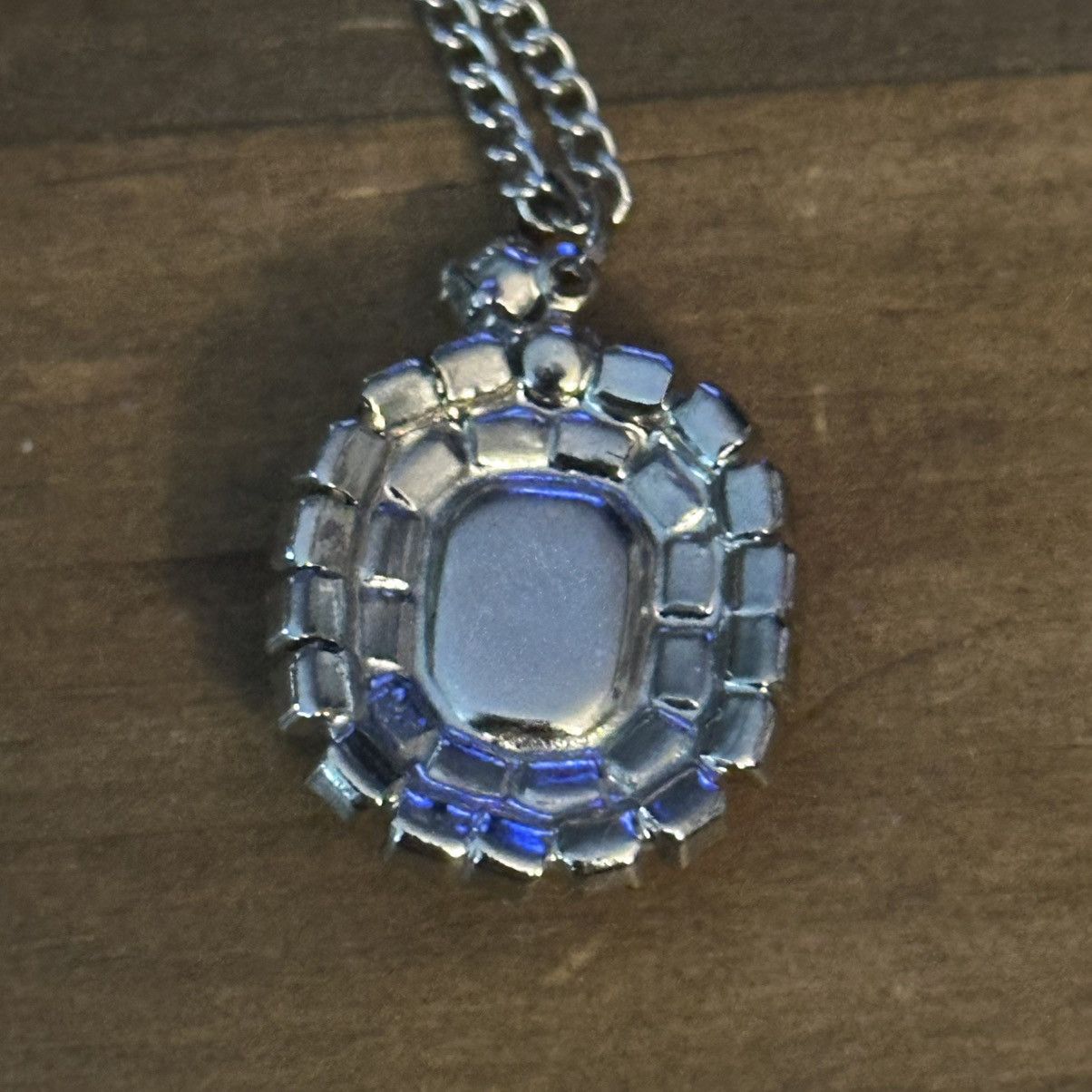 Vintage Vintage silver tone simulated diamonds pendant necklace Size ONE SIZE - 4 Thumbnail