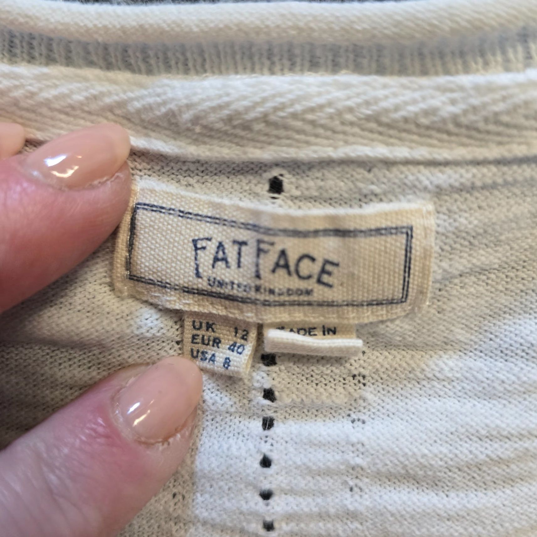 FatFace Fat Face Sweater Cardigan Womens Size 8 White Lightweight Capsule Button Casual Knit Regular Size M / US 6-8 / IT 42-44 - 4 Thumbnail