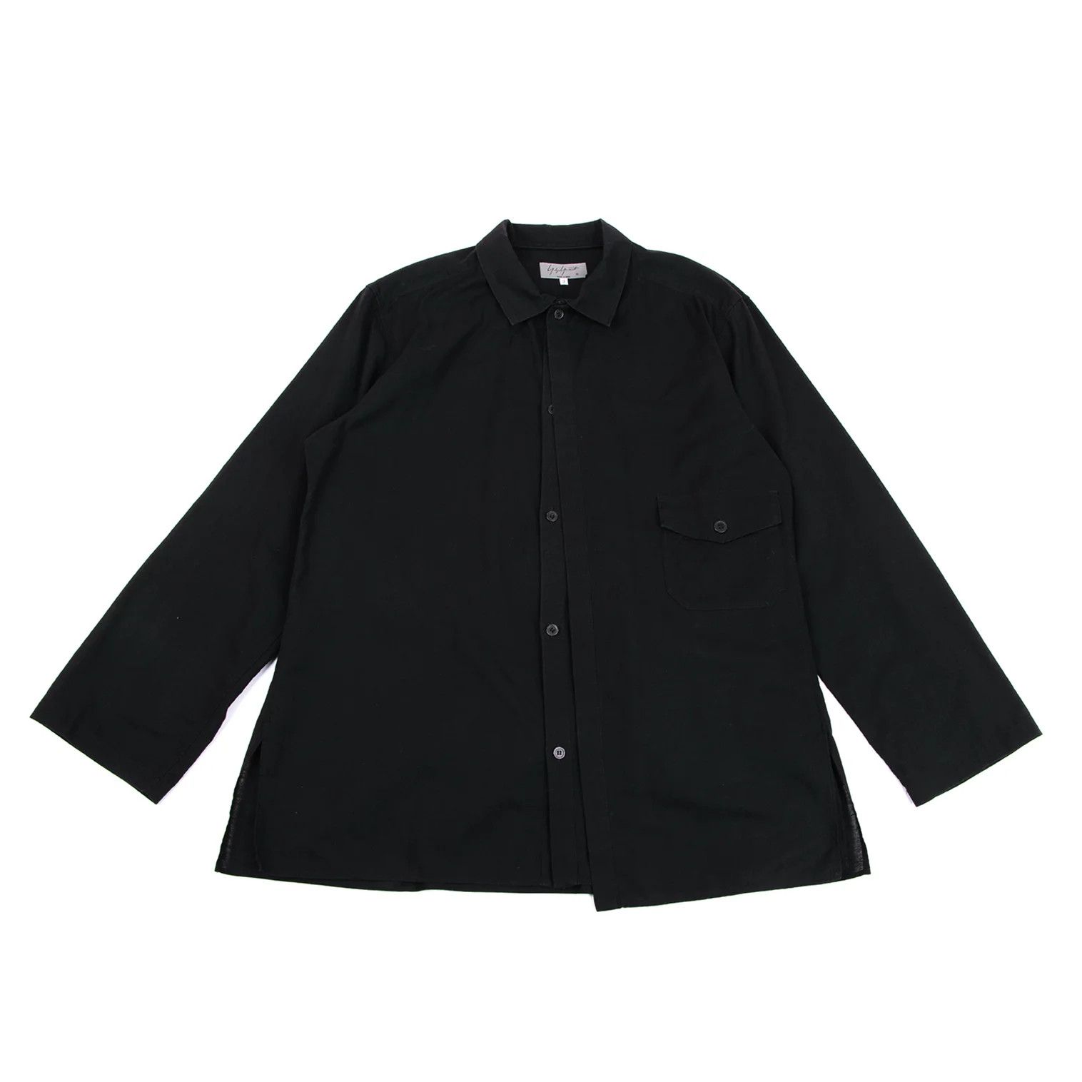 Yohji Yamamoto Yohji Yamamoto Cotton Linen Half Layered Shirt Size US L / EU 52-54 / 3 - 1 Thumbnail