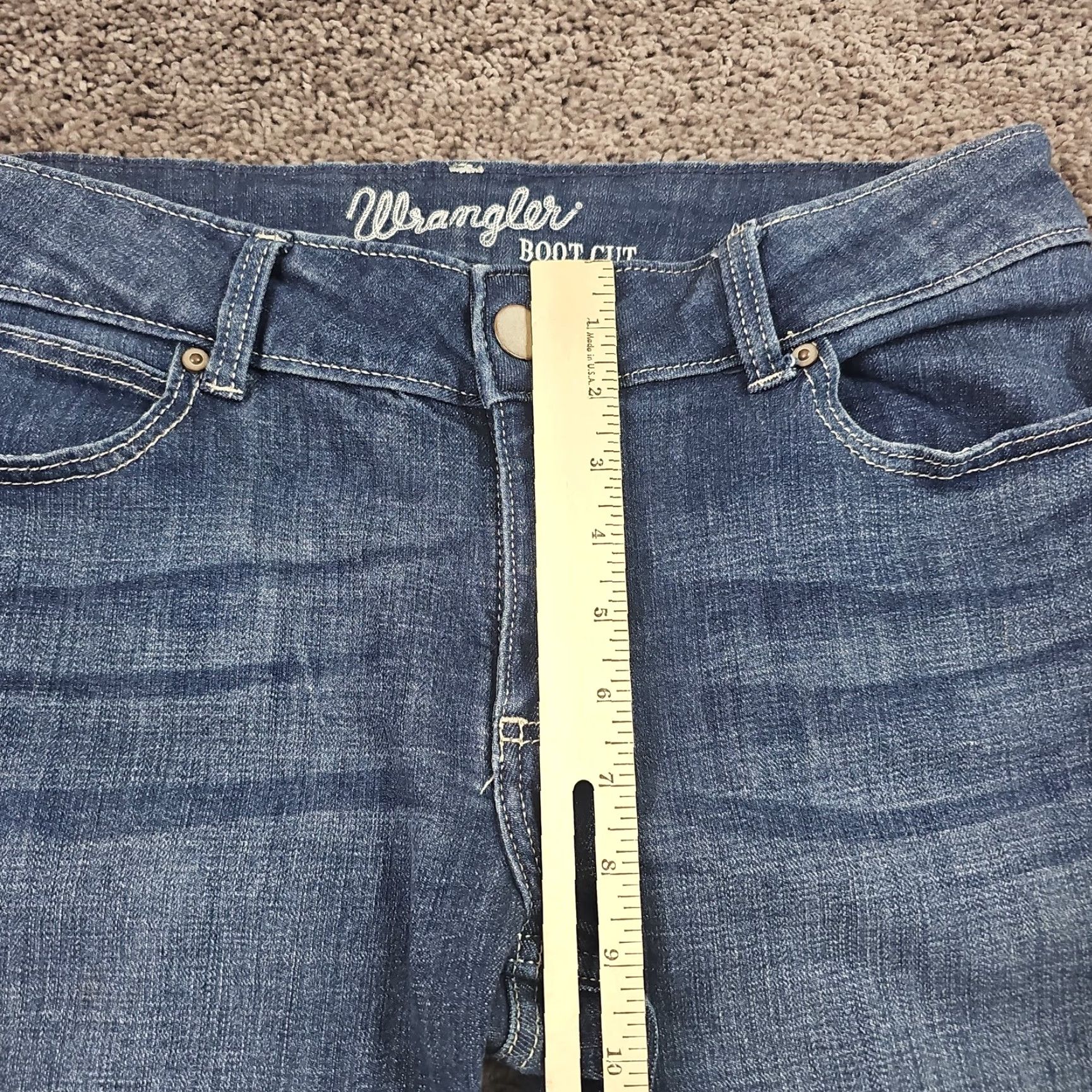 Wrangler Wrangler Jeans Womens Bootcut Denim 31x28 Mid Rise Stretch 11 Blue Cotton Spandex Polyester Size 32" / US 10 / IT 46 - 4 Thumbnail