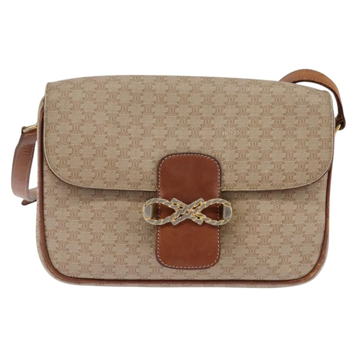 Celine CELINE Macadam Canvas Shoulder Bag Pvc Beige Gold Size ONE SIZE - 2 Thumbnail