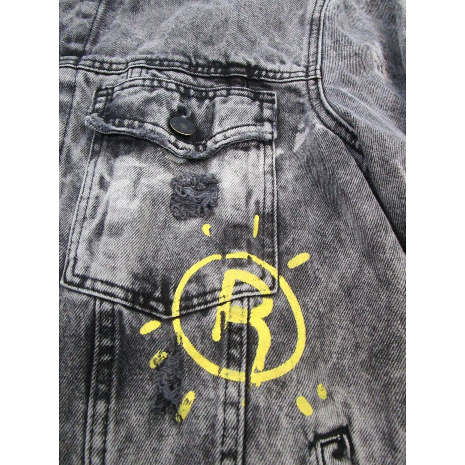 Zara Zara Jacket Mens Large Gray Pleated Denim Cotton Bomber Jacket Size US L / EU 52-54 / 3 - 3 Thumbnail