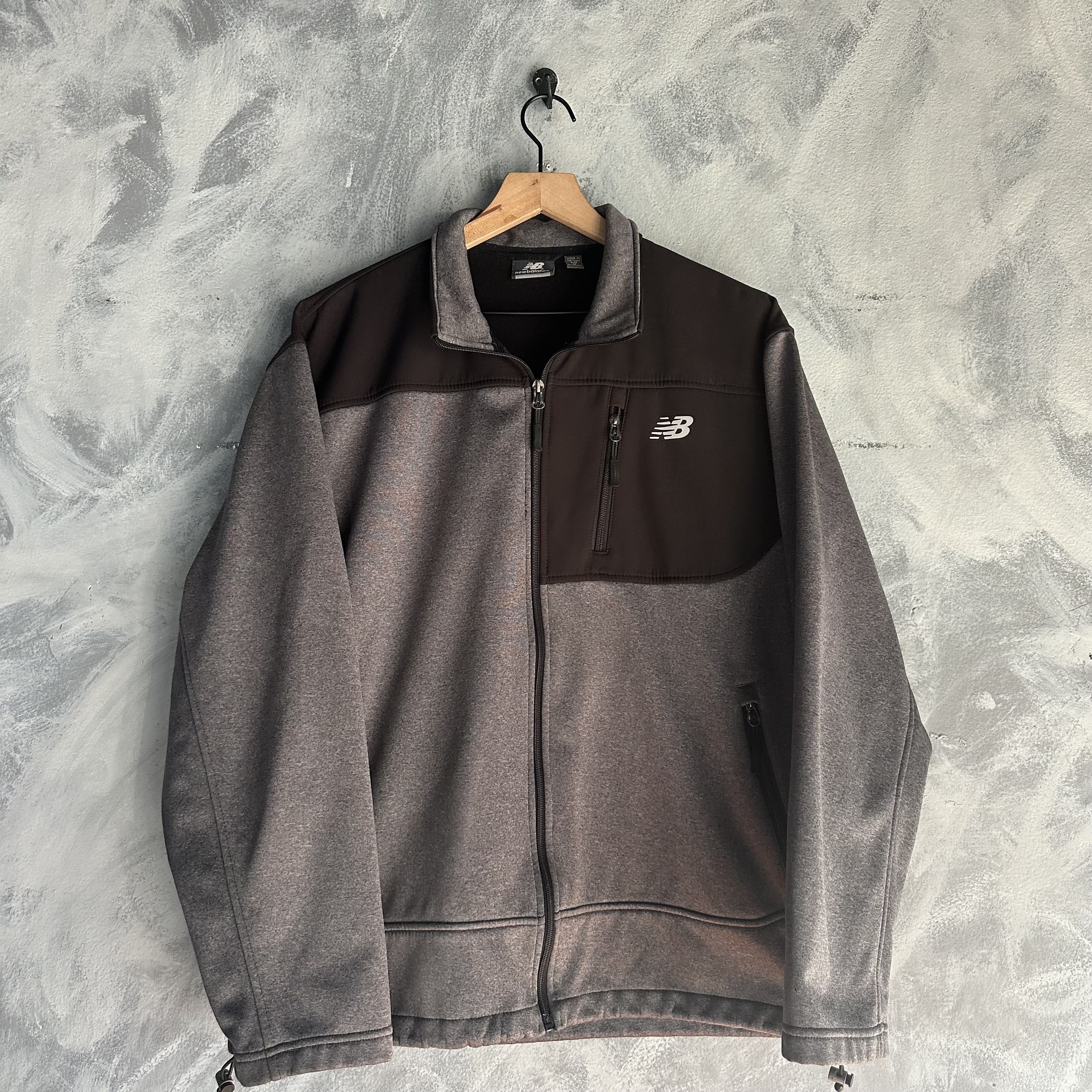 New Balance New Balance Fleece Jacket Mens Medium Gray Black Size US M / EU 48-50 / 2 - 1 Thumbnail