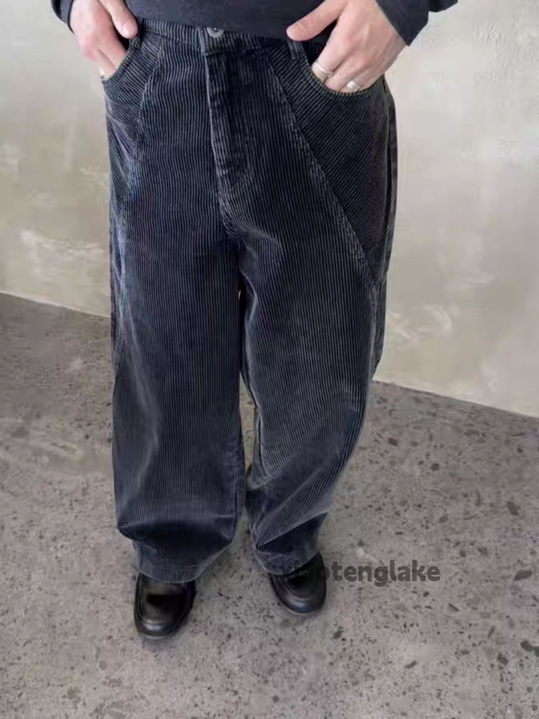 Vintage xtl washed retro loose baggy cleanfit corduroy pants Size US 32 / EU 48 - 2 Thumbnail