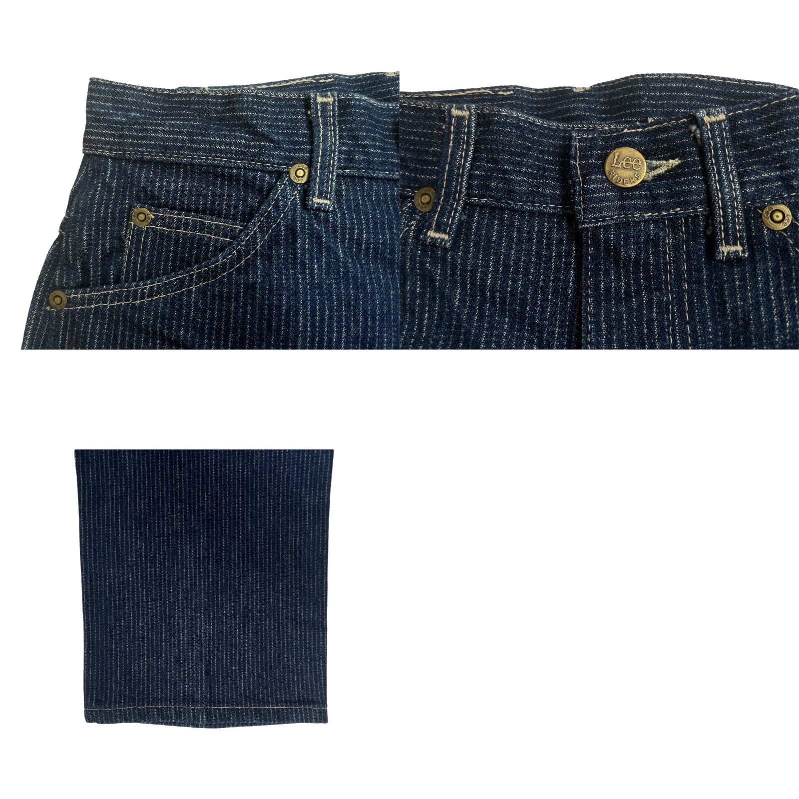 Lee VINTAGE Lee Railroad Stripe Jeans Straight Size 27x32 NWT USA Men Regular 100% Cotton Dark Blue Jeans Size US 27 - 8 Thumbnail