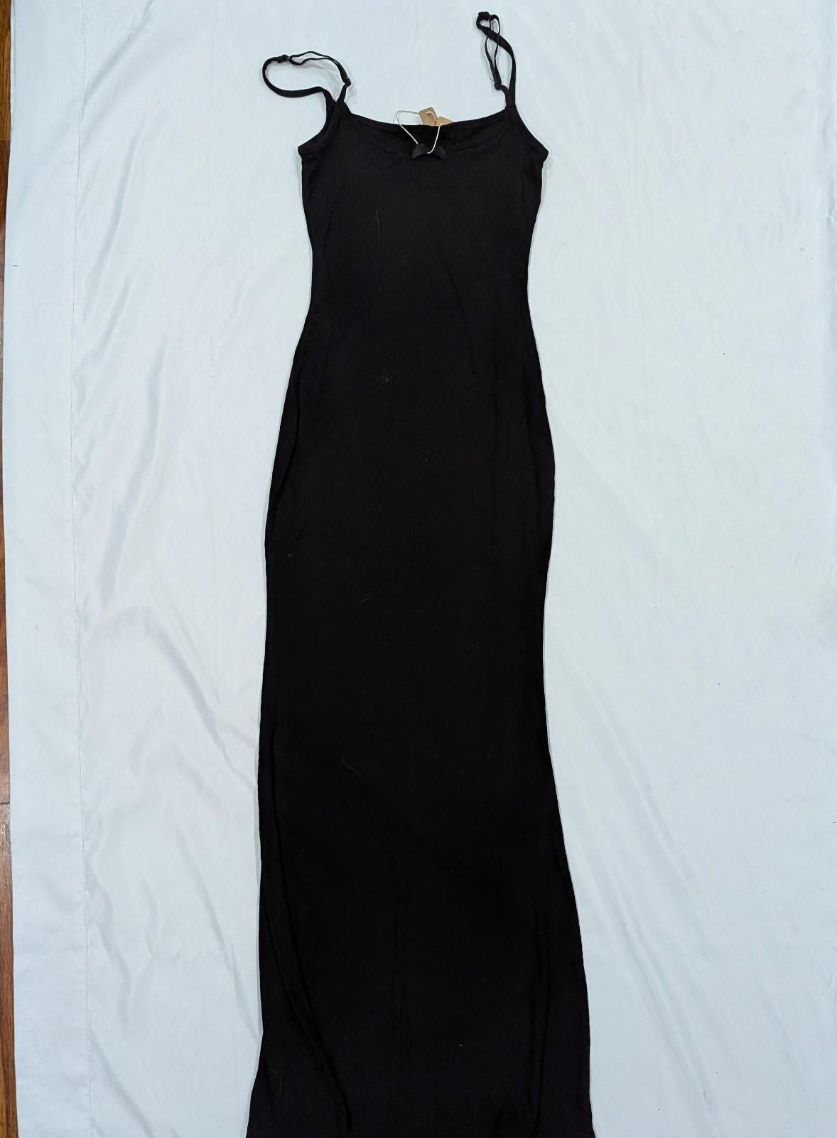 Swims SKIMS Soft Lounge Slip Long Maxi Dress Onyx NWT Women’s L Size L / US 10 / IT 46 - 2 Thumbnail