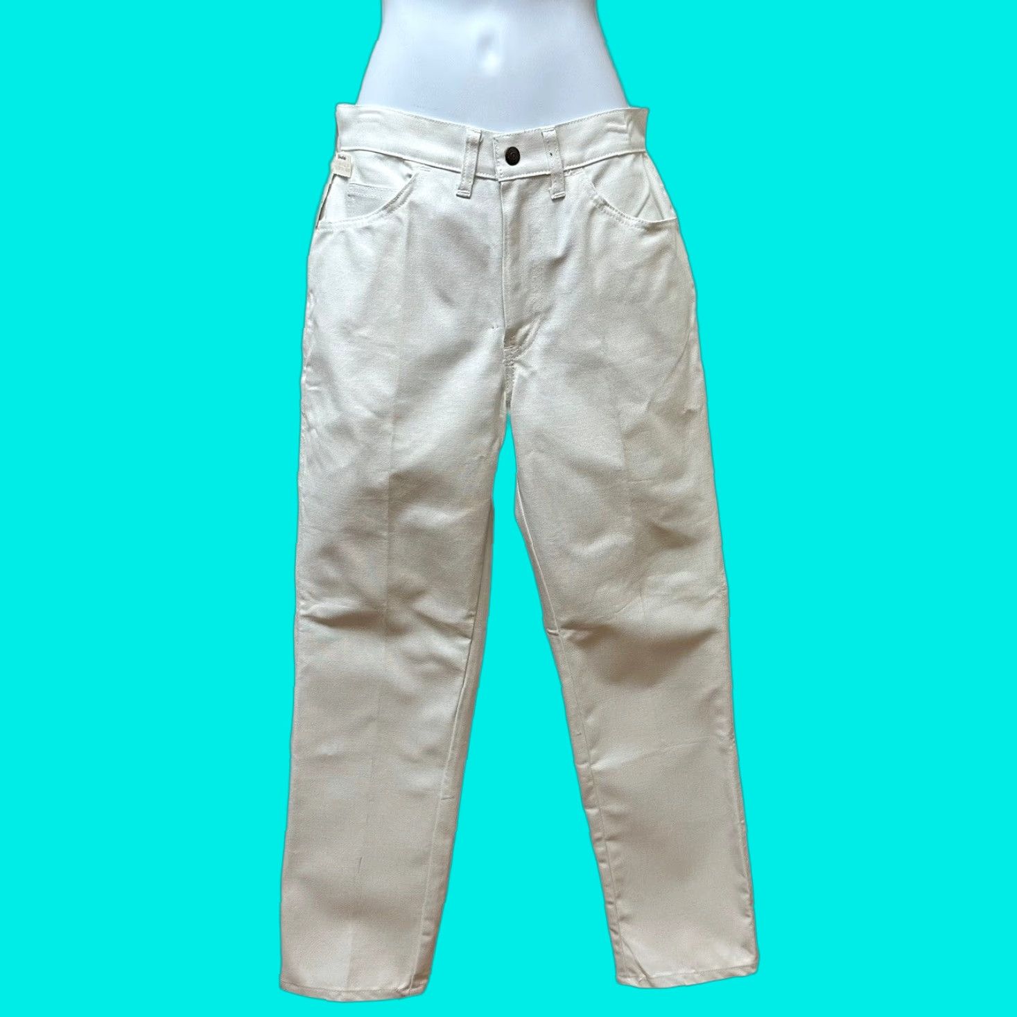 VINTAGE Levi's for Gals Sta-Prest Big E Retro White Pants Jeans 27