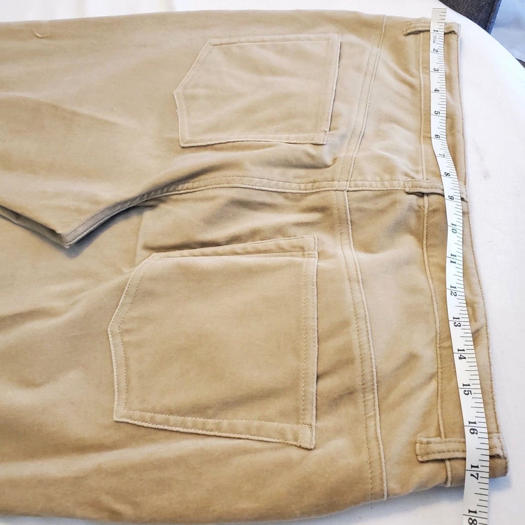 Ralph Lauren Lauren Ralph Lauren Pants Size 12 Womens Beige Velour Straight Leg 5 Pocket Size 34" / US 12 / IT 48 - 7 Thumbnail