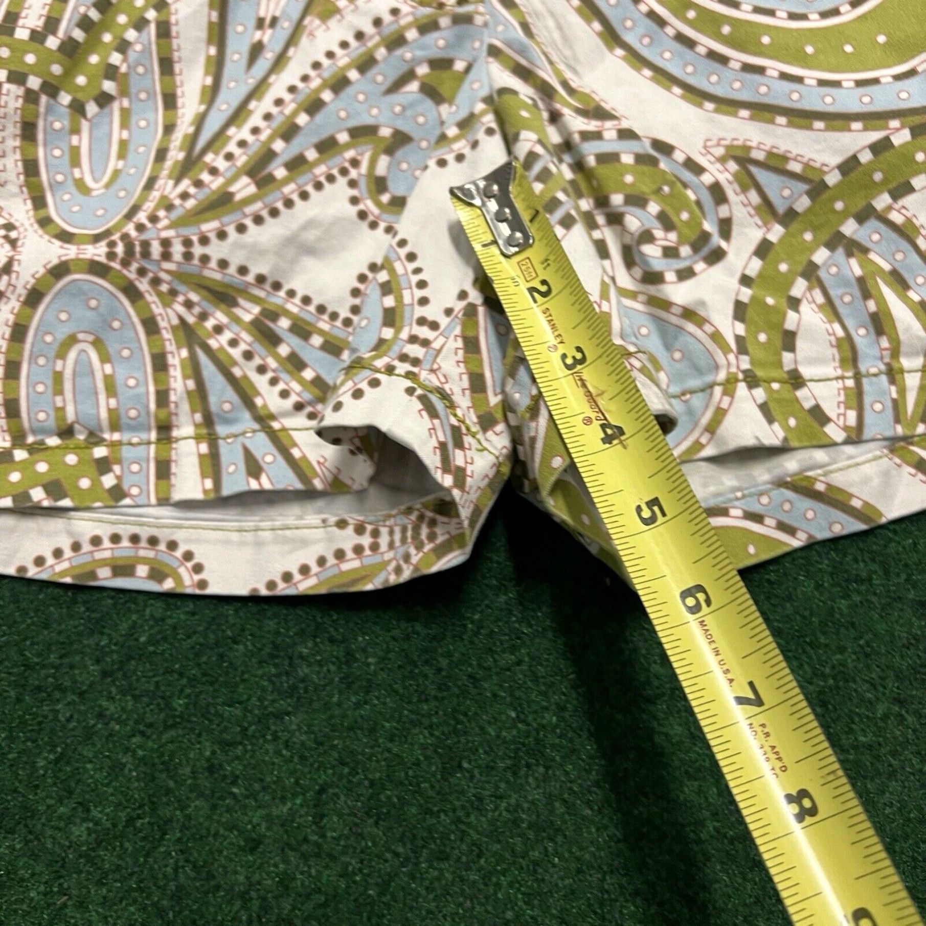 J.Crew J. Crew Chino Shorts Green Paisley Print Size 8 Summer Outdoors Walking Size 30" / US 8 / IT 44 - 5 Thumbnail