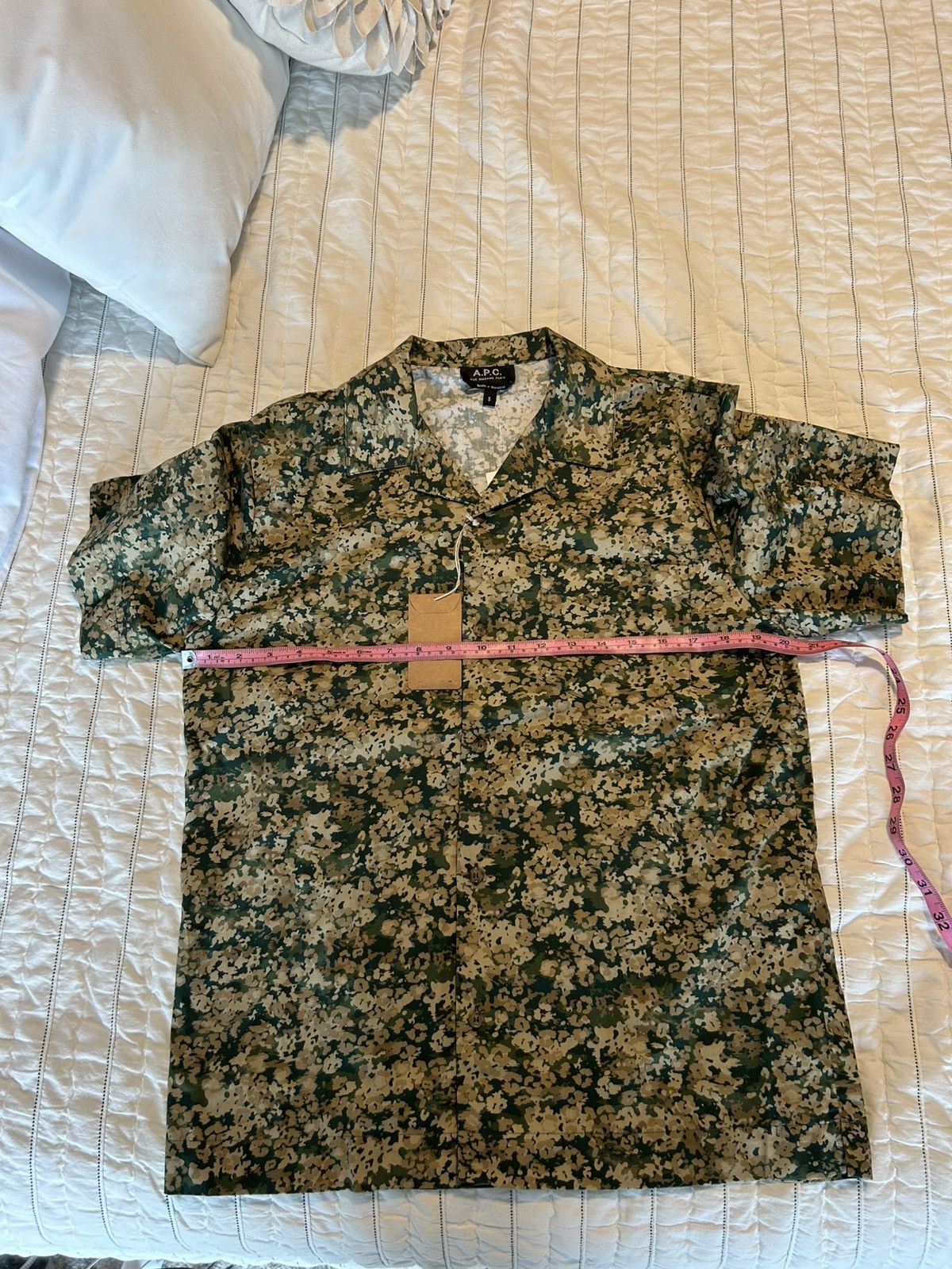 A.P.C. APC Lloyd Floral Camo Short Sleeve Shirt Size US S / EU 44-46 / 1 - 7 Thumbnail