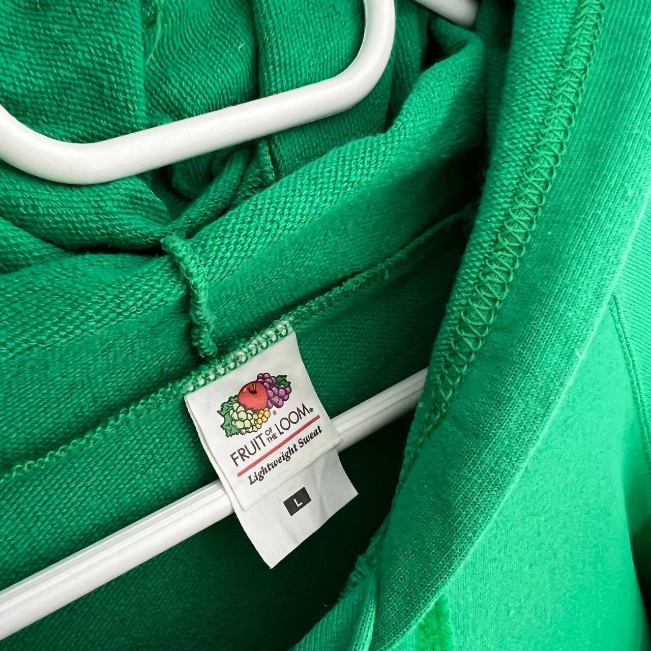 Fruit Of The Loom 90s Boxy Fit Vintage Hoodie Fruit Of The Loom Blank Size US L / EU 52-54 / 3 - 4 Thumbnail