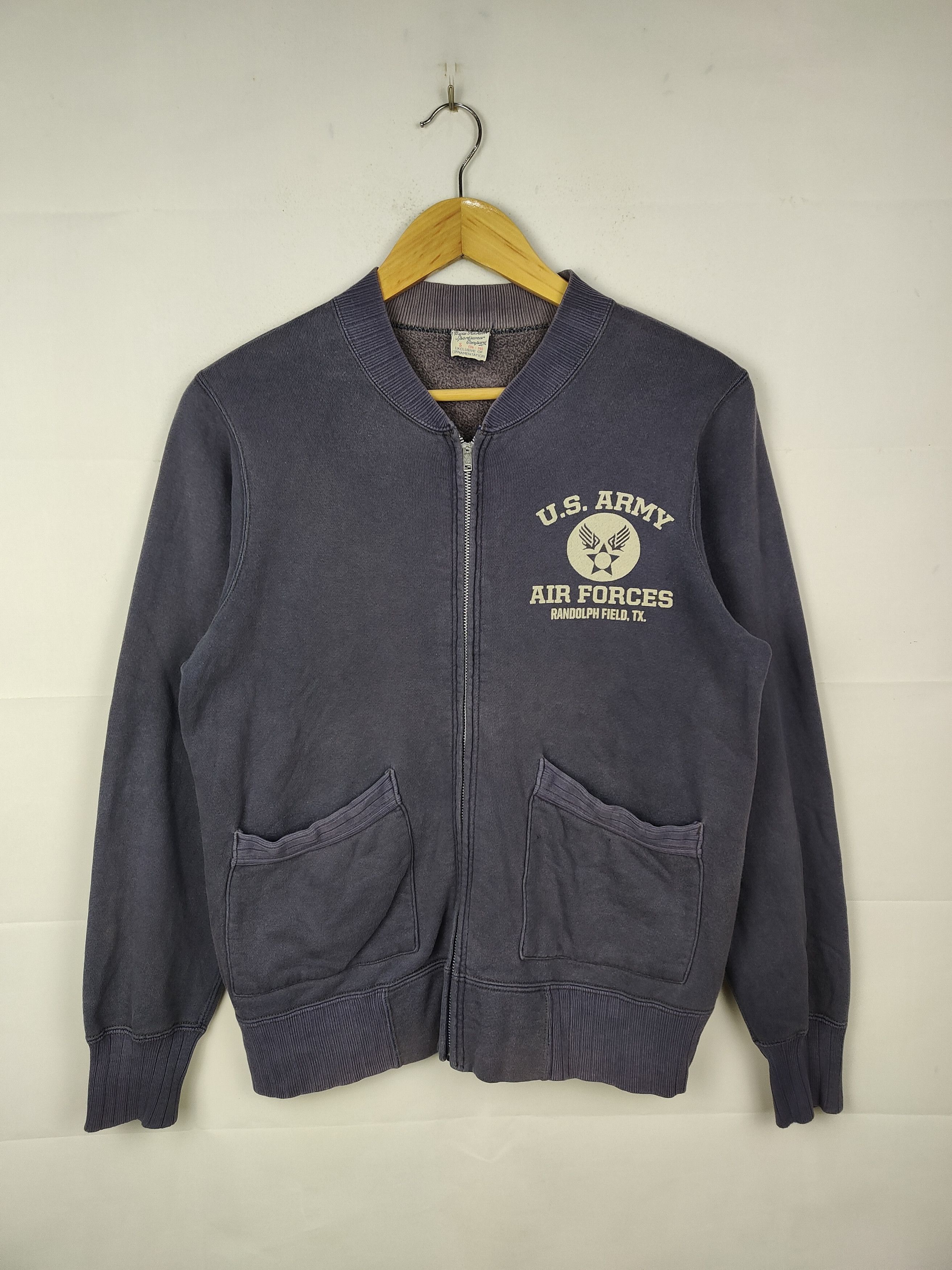 Buzz Rickson's Vintage 90s Sunfaded Buzz Ricksons Zipper Sweatshirt Size US M / EU 48-50 / 2 - 1 Thumbnail